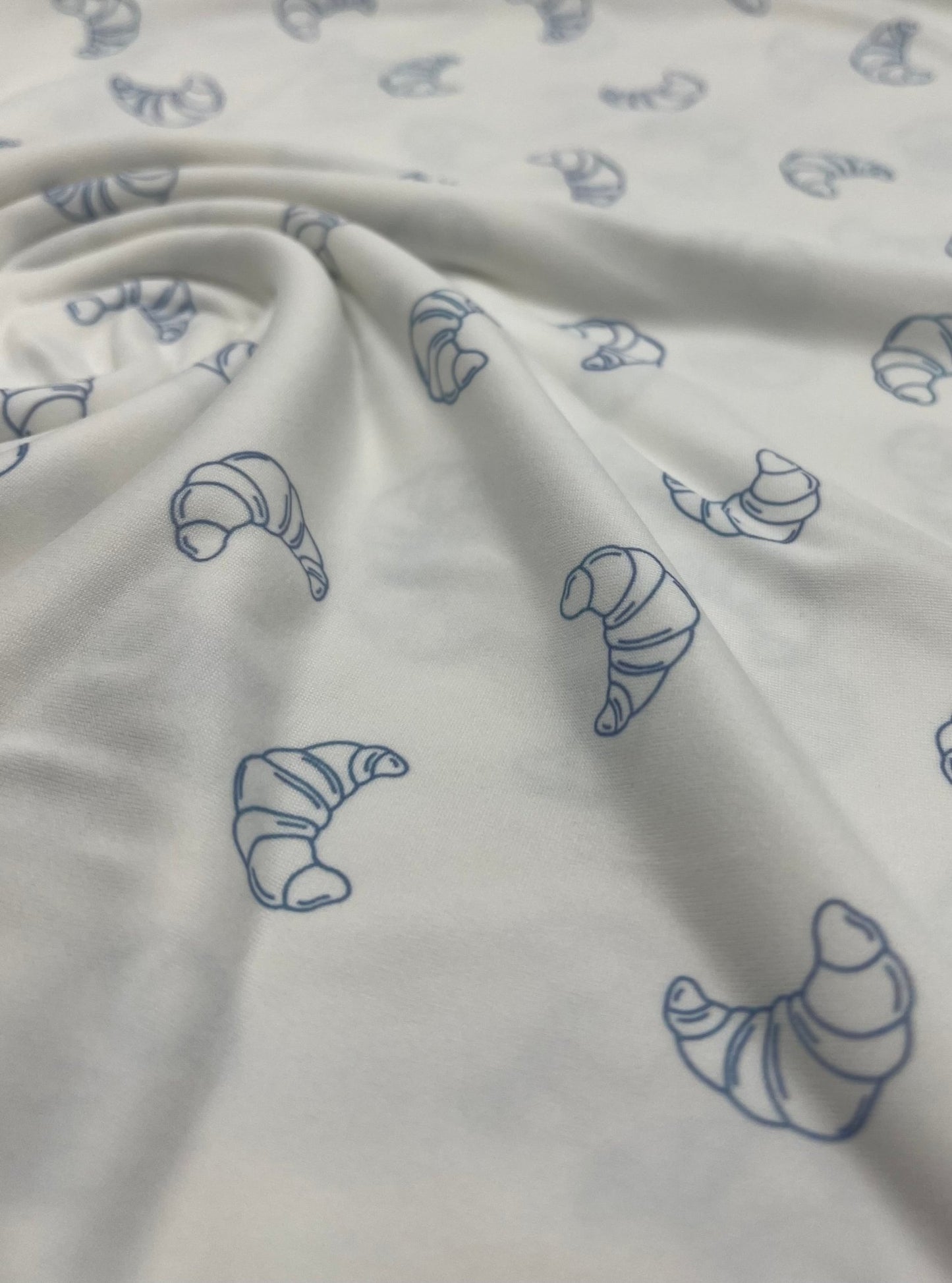 Blue Croissant Super Soft Print Spun Poly Stretch Fabric - T9 Fabrics