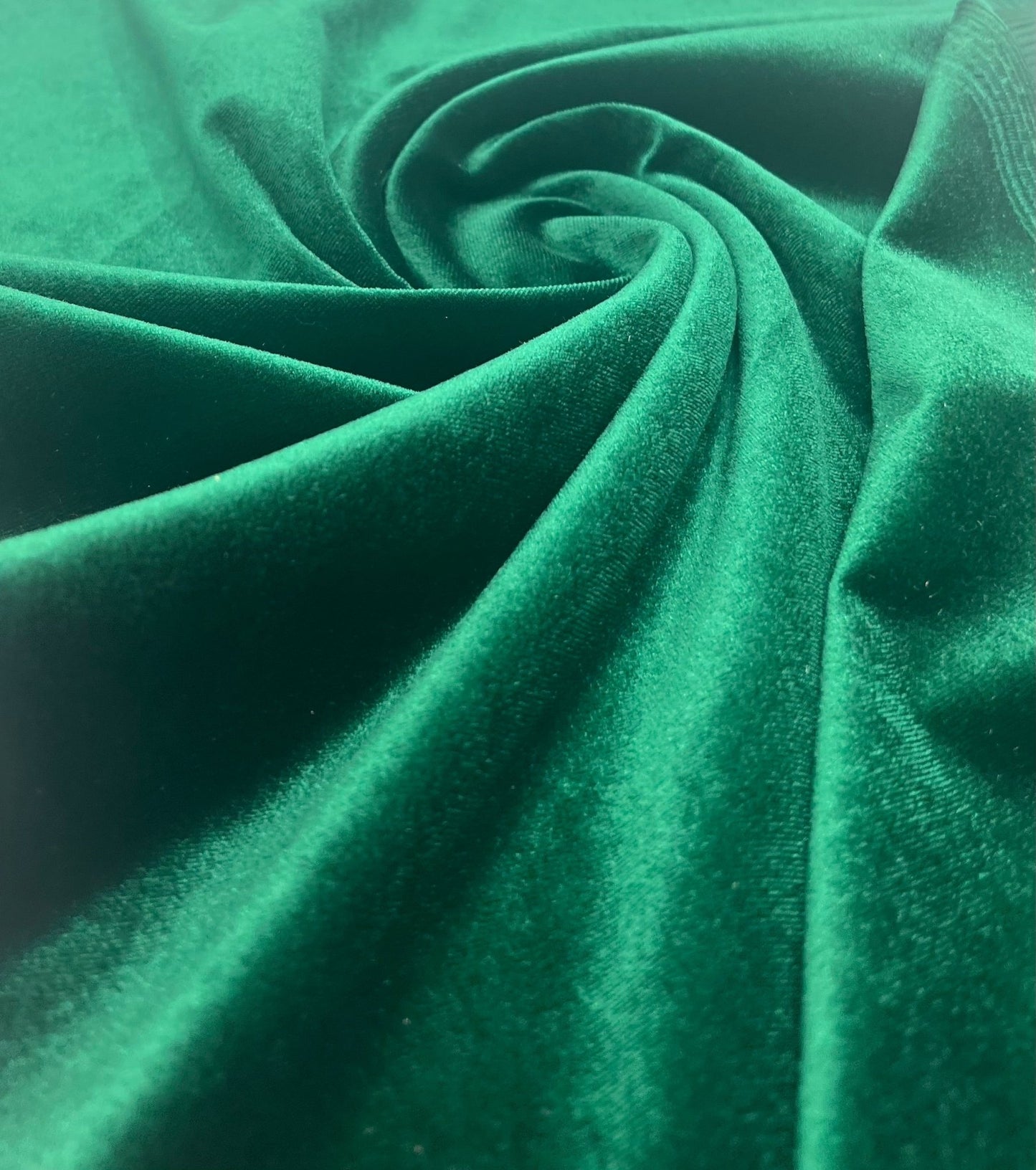 Bottle Green Plain Velour Spandex Stretch Fabric - T9 Fabrics