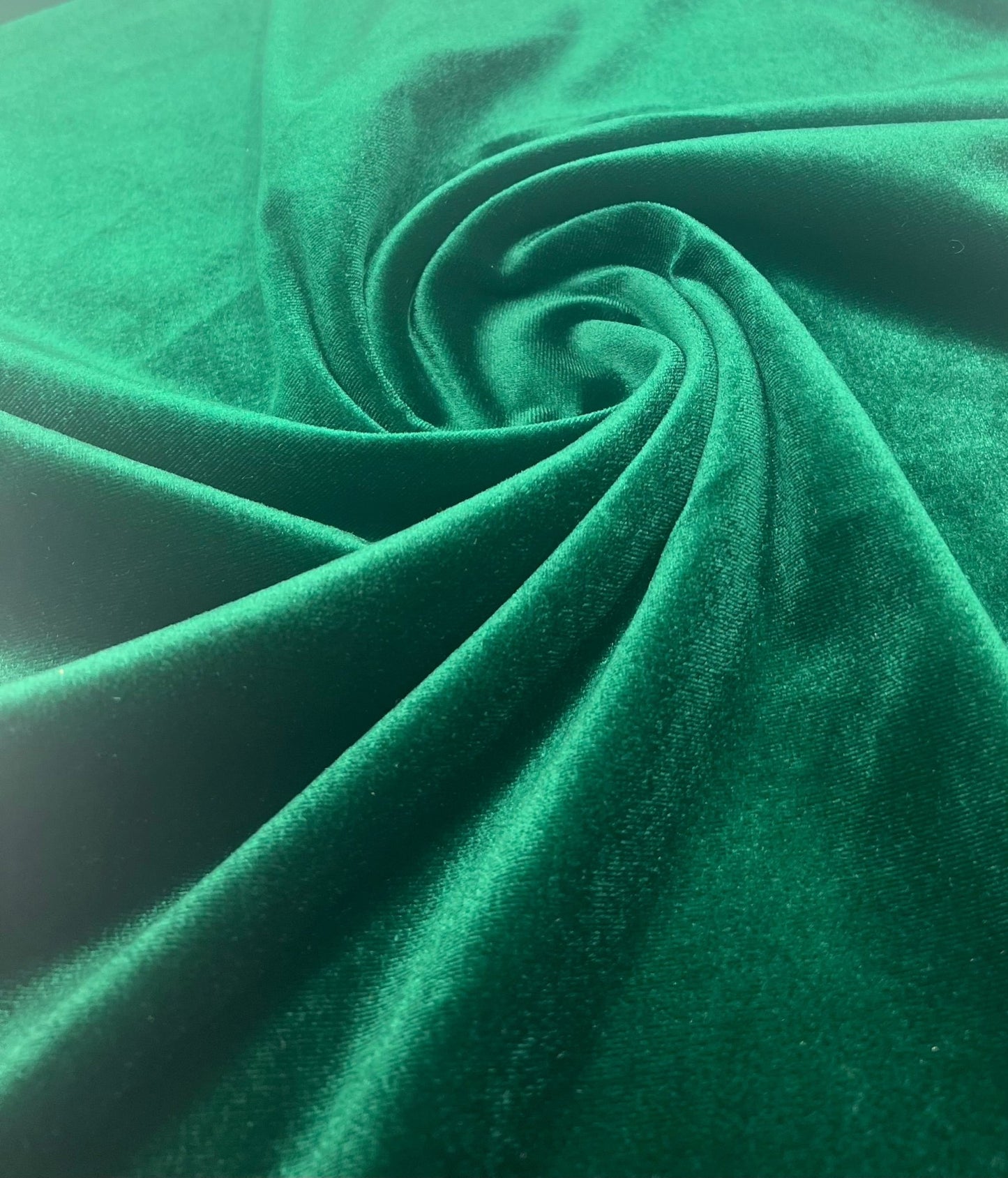 Bottle Green Plain Velour Spandex Stretch Fabric - T9 Fabrics