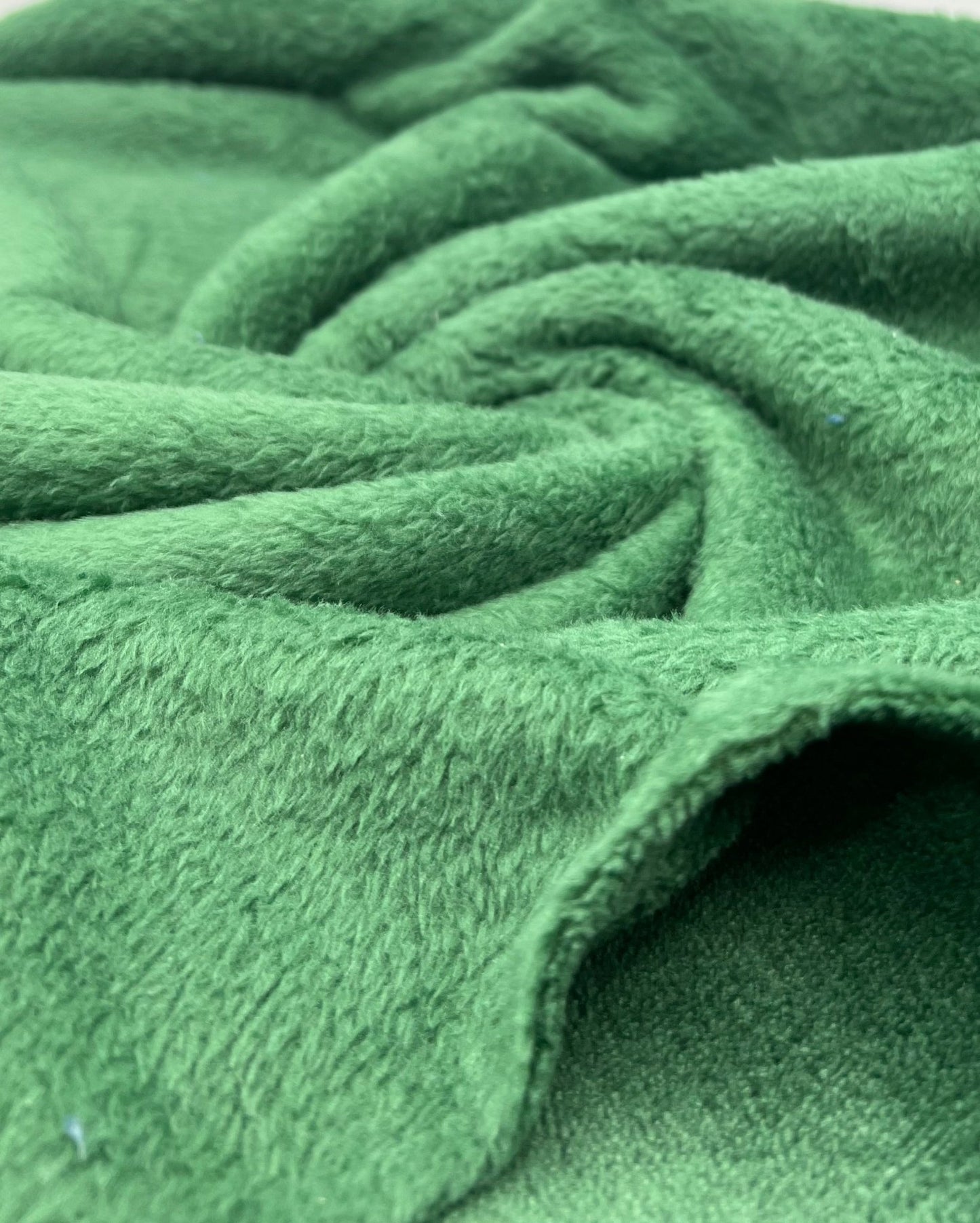 Bottle Green Super Soft Plain Cuddle Fleece Fabric Blanket Loungewear - T9 Fabrics