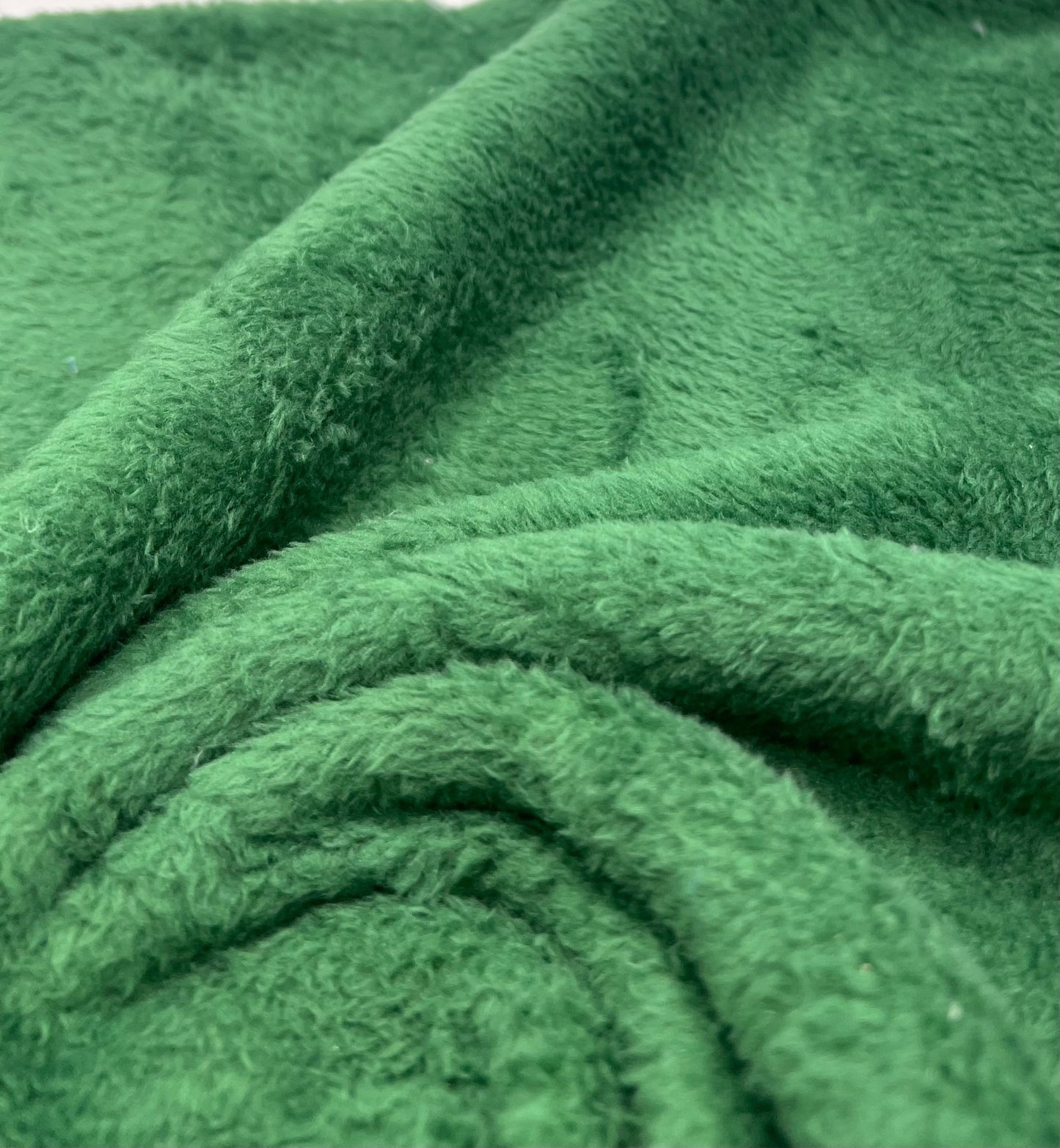 Bottle Green Super Soft Plain Cuddle Fleece Fabric Blanket Loungewear - T9 Fabrics