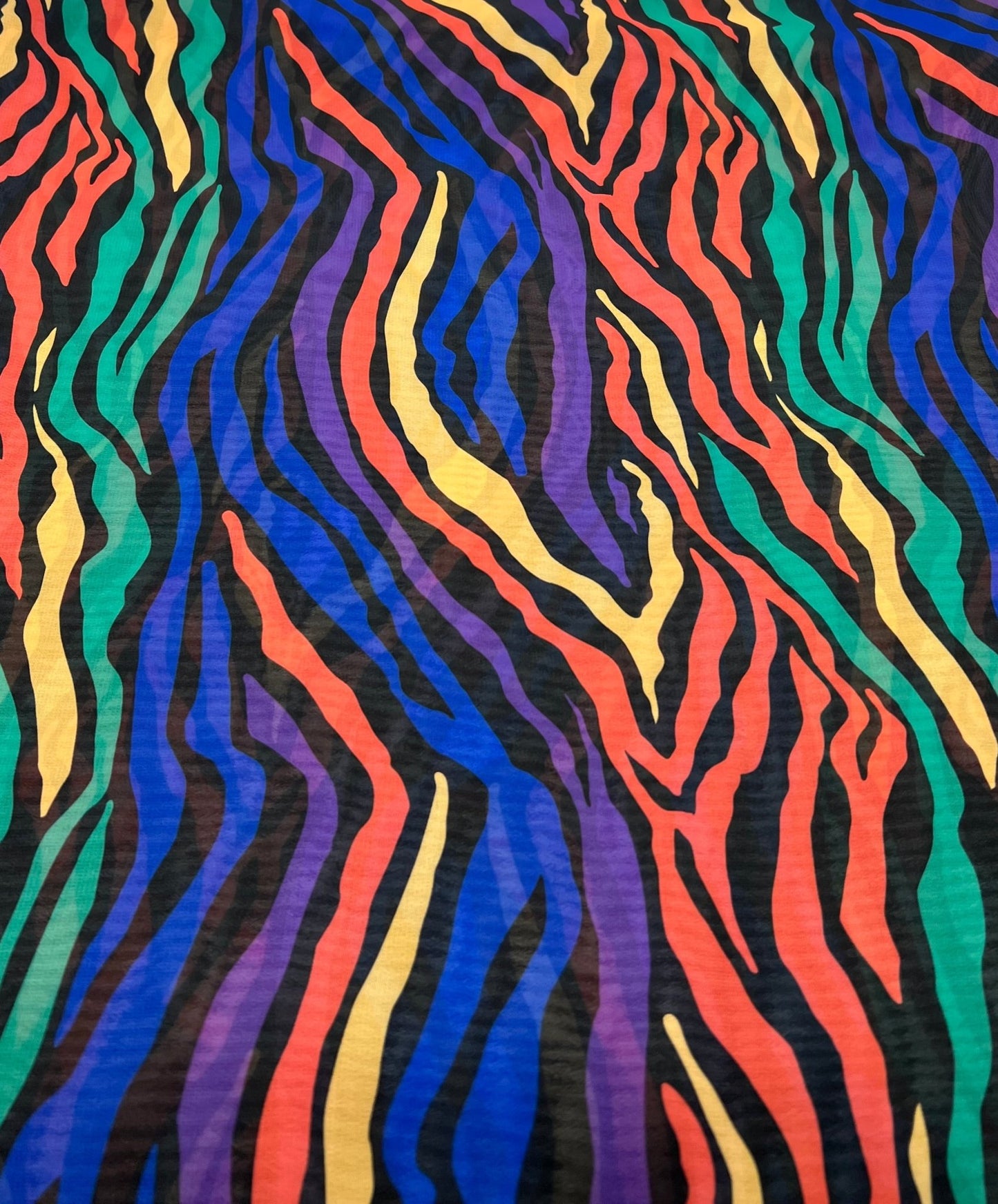 Bright Animal Mix Printed Chiffon Dress Fabric - T9 Fabrics