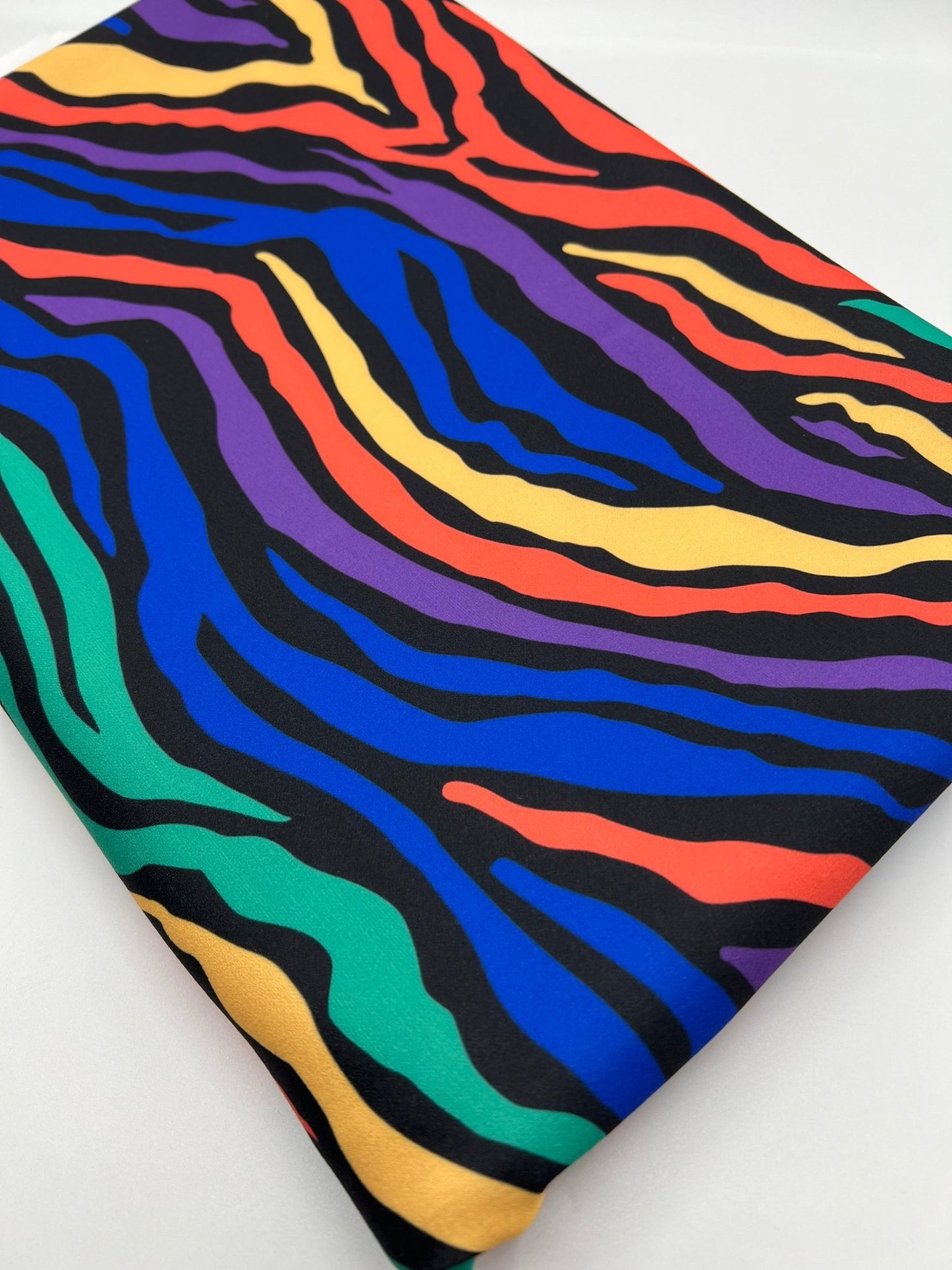 Bright Multi Animal Printed Scuba Crepe Jersey Fabric 4 Way Stretch - T9 Fabrics