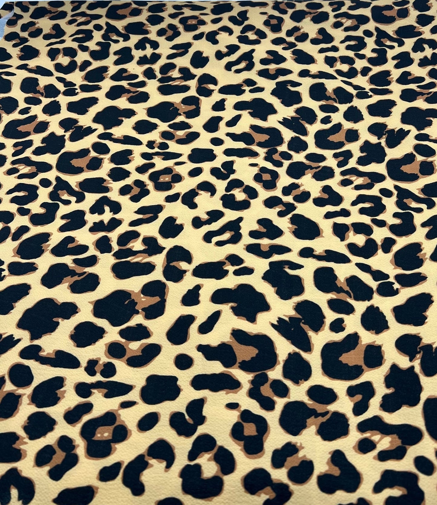 Brown Animal Print Lightweight Bubble Crepe Fabric - T9 Fabrics