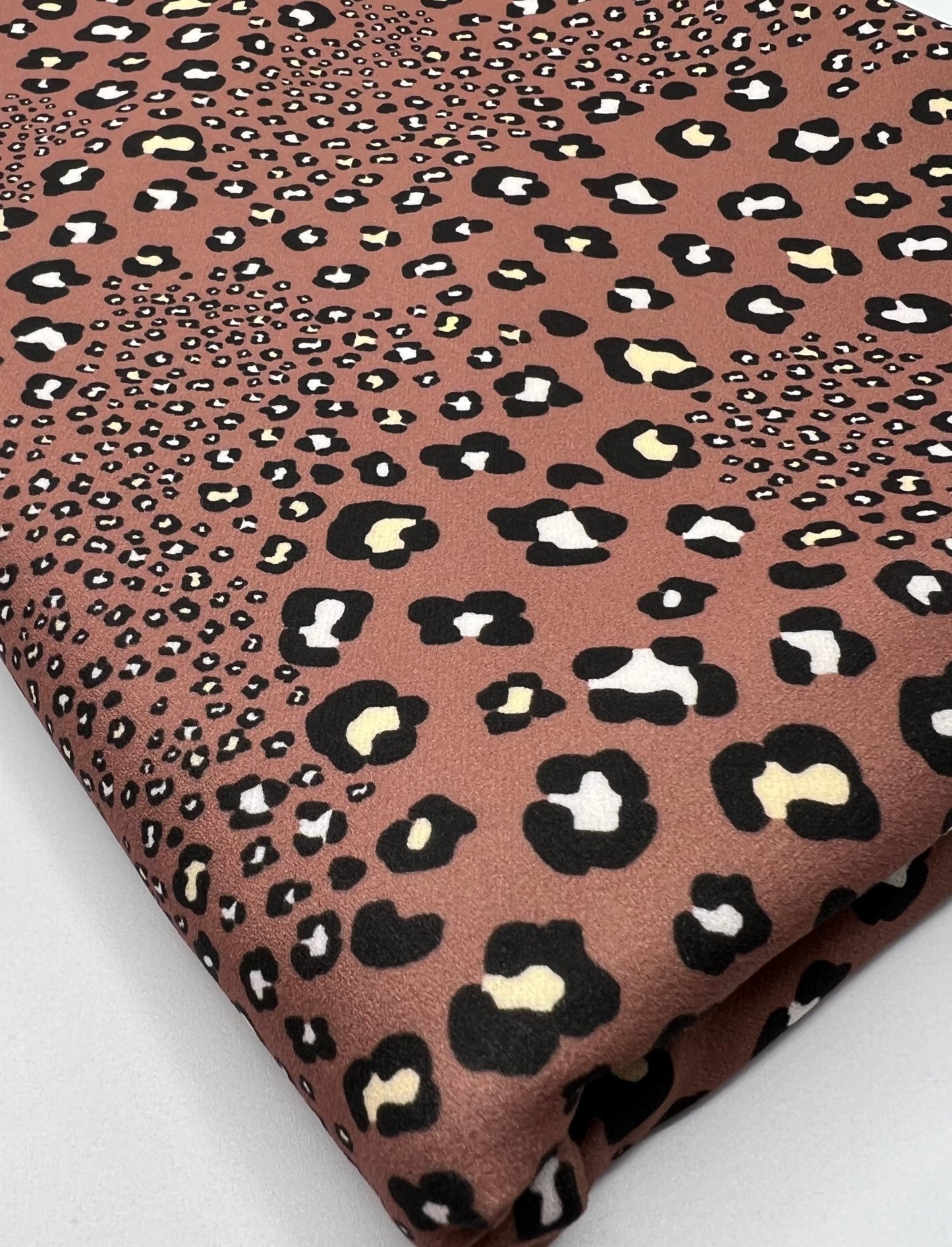 Brown Animal Printed Scuba Crepe Jersey Fabric 4 Way Stretch - T9 Fabrics