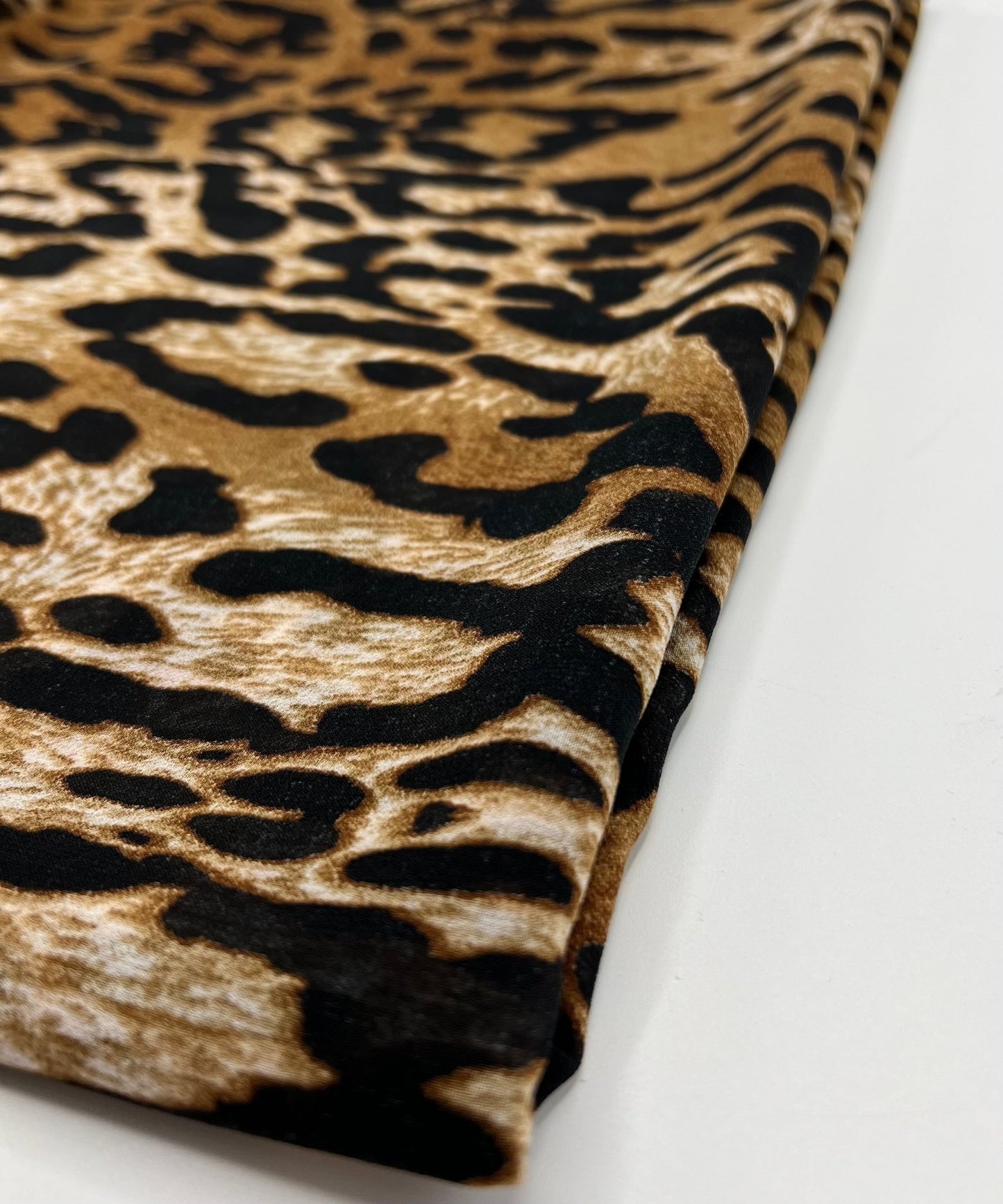 Brown Black Animal Printed Chiffon Dress Fabric - T9 Fabrics