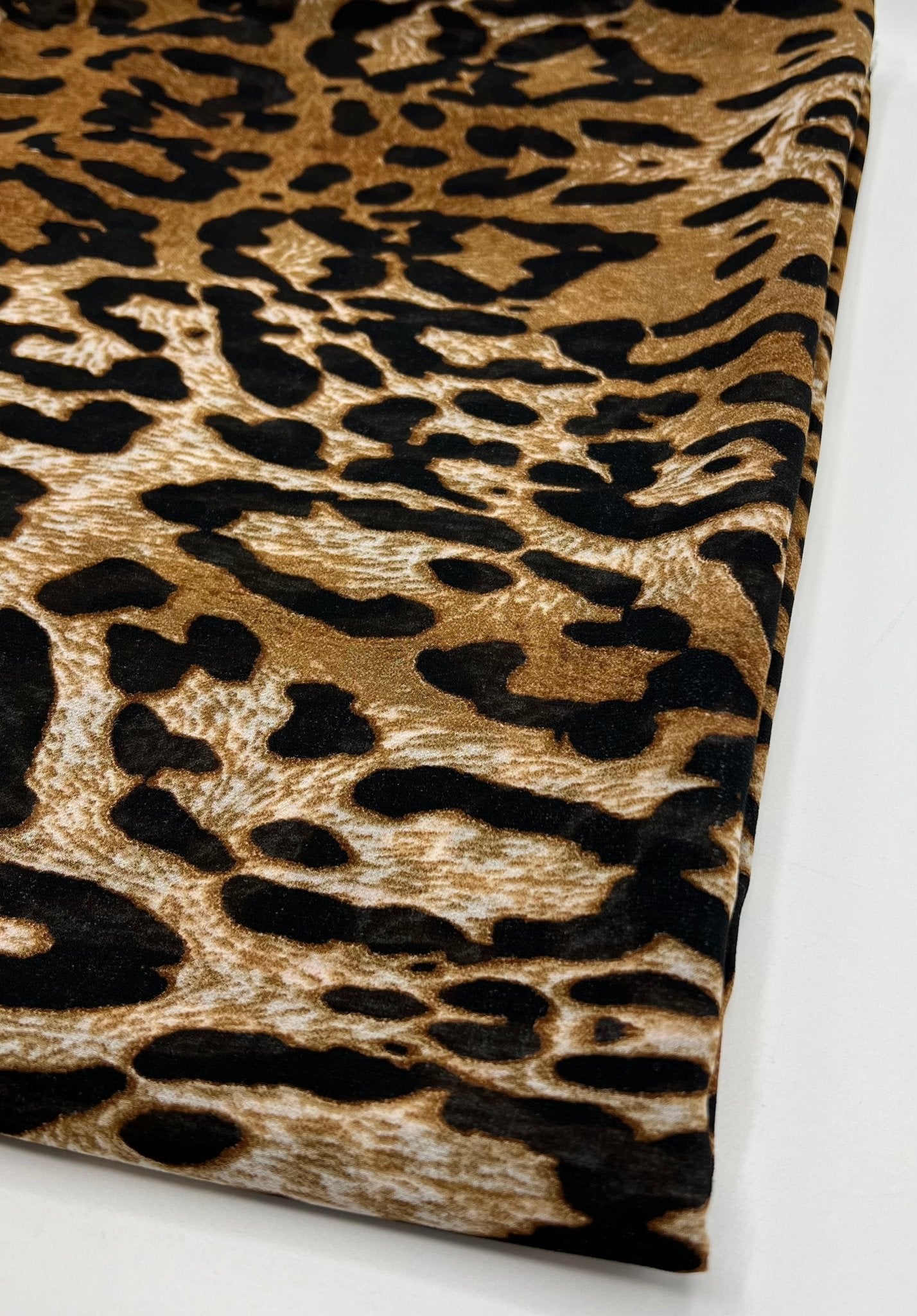 Brown Black Animal Printed Chiffon Dress Fabric - T9 Fabrics