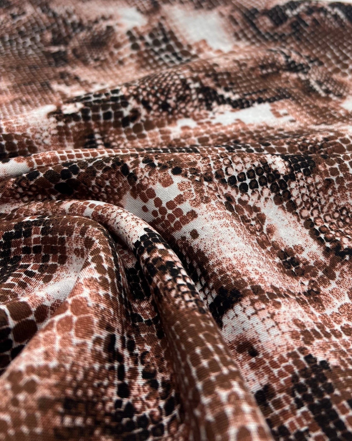 Brown Mix 100% Viscose Non Stretch Fabric - T9 Fabrics