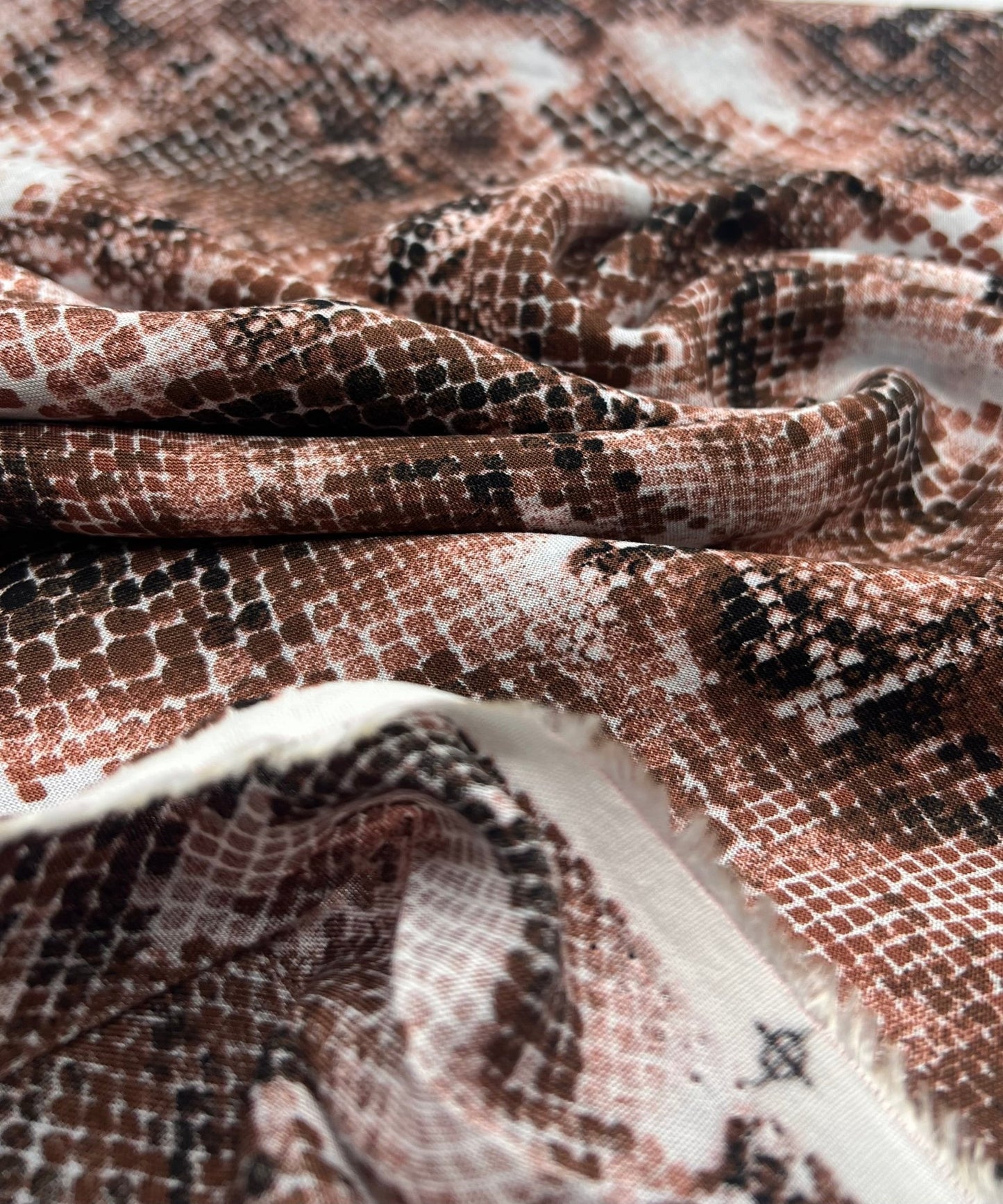 Brown Mix 100% Viscose Non Stretch Fabric - T9 Fabrics