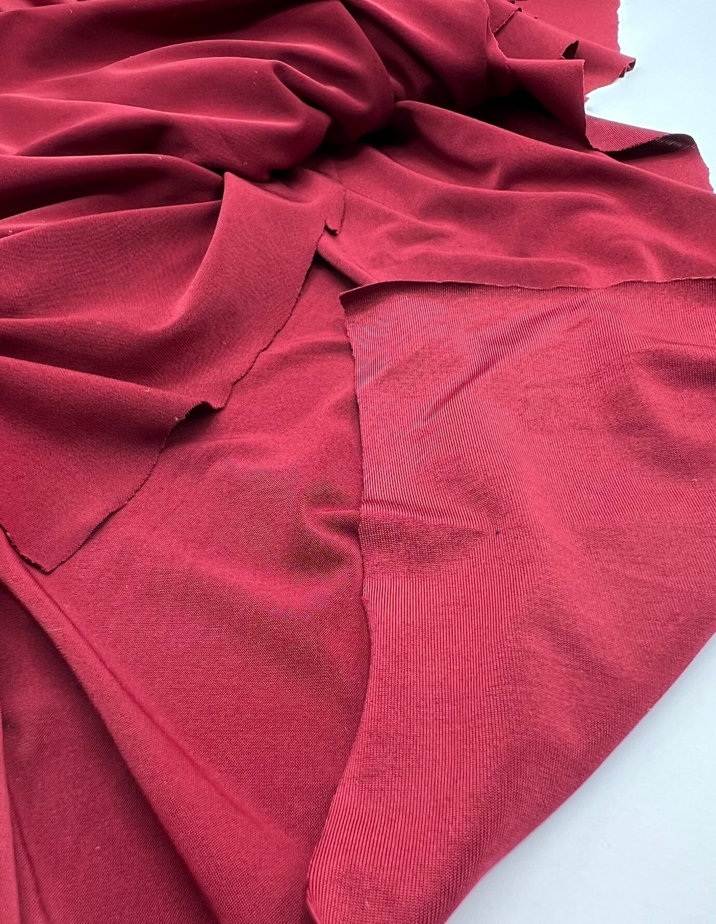 Burgundy Plain Soft Touch Stretch Fabric - T9 Fabrics