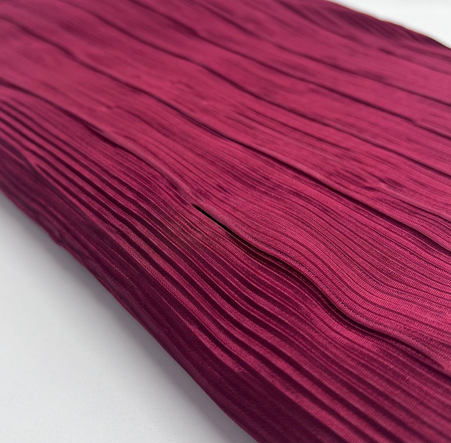 Burgundy Plisse Pleated Stretch Fabric - T9 Fabrics
