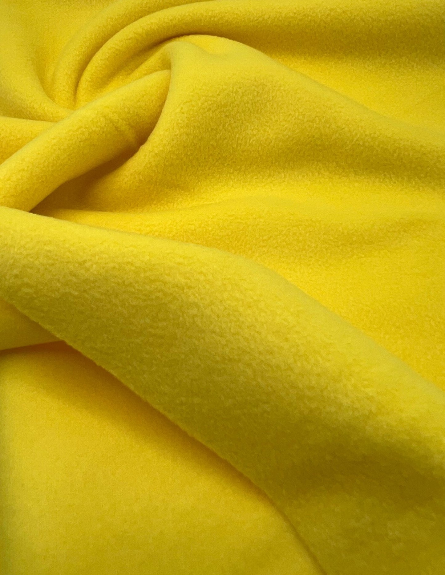Canary Yellow Plain Anti - Pil Polar Fleece Fabric Blanket Loungewear - T9 Fabrics
