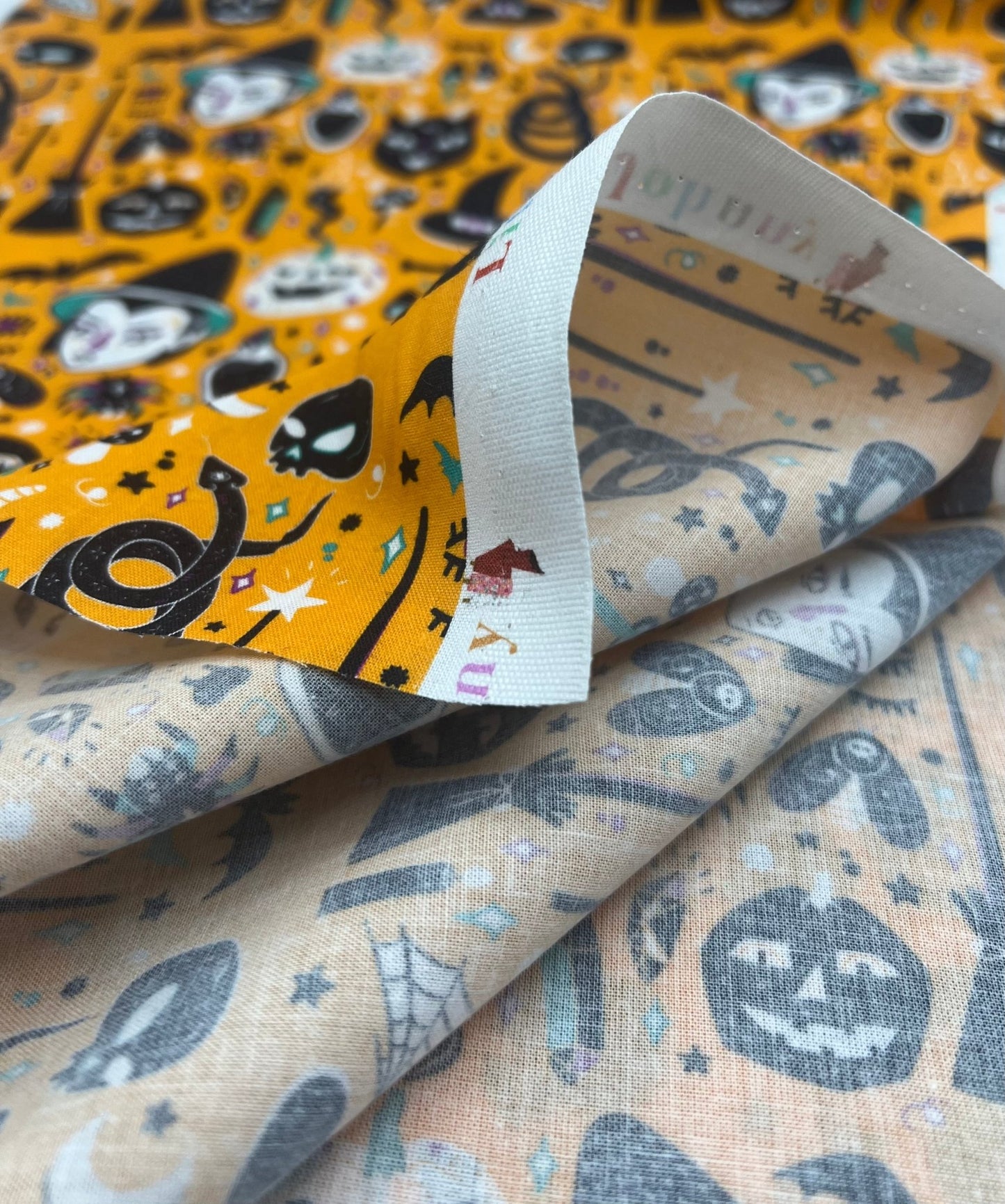 Cartoon Witchcraft Halloween Cotton 115 GSM 100% Cotton Fabric - T9 Fabrics