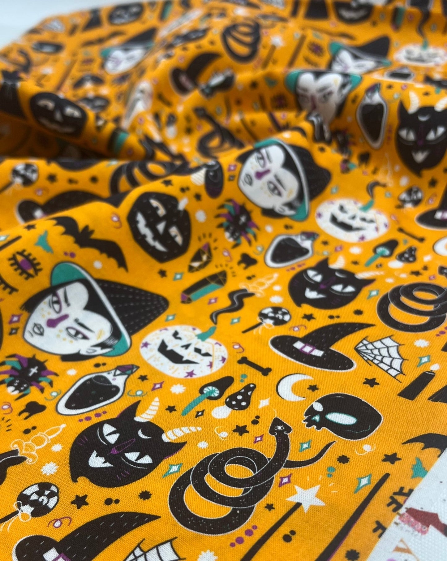 Cartoon Witchcraft Halloween Cotton 115 GSM 100% Cotton Fabric - T9 Fabrics