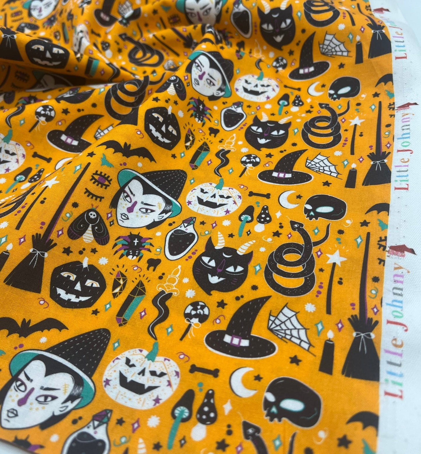 Cartoon Witchcraft Halloween Cotton 115 GSM 100% Cotton Fabric - T9 Fabrics