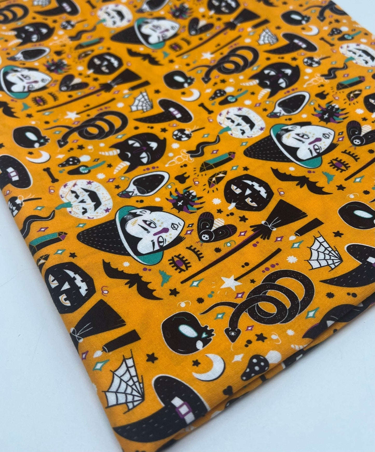 Cartoon Witchcraft Halloween Cotton 115 GSM 100% Cotton Fabric - T9 Fabrics