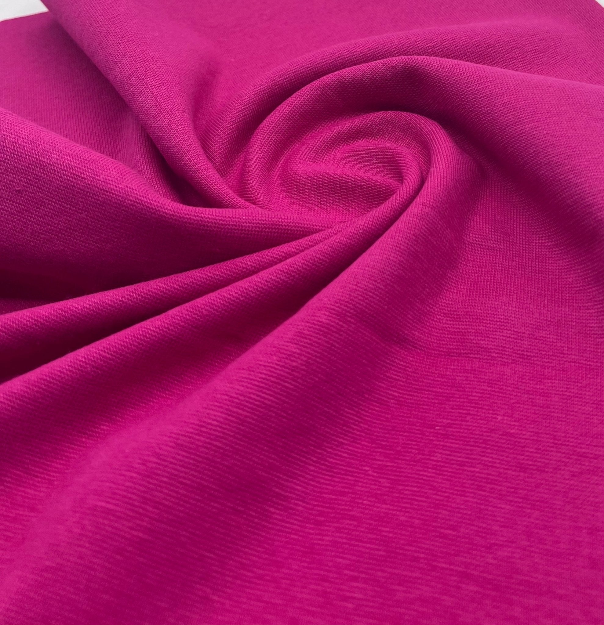 Cerise Jersey Cuffing Ribbing Fabric 270 GSM Cotton Knit 70cm Wide - T9 Fabrics
