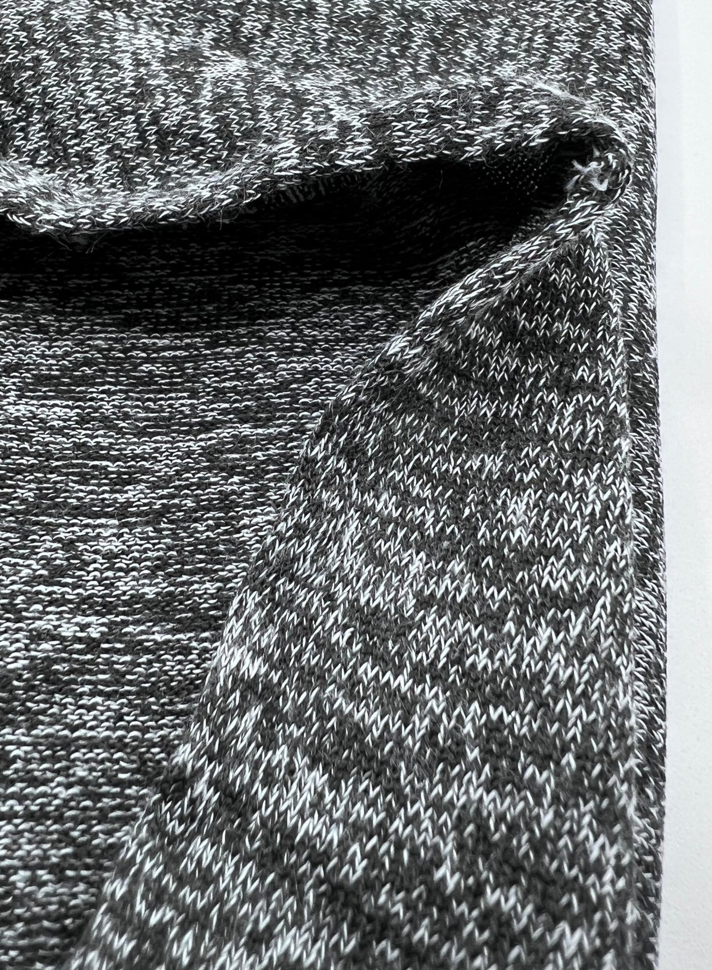 Charcoal Melange Knit Stretch Fabric - T9 Fabrics