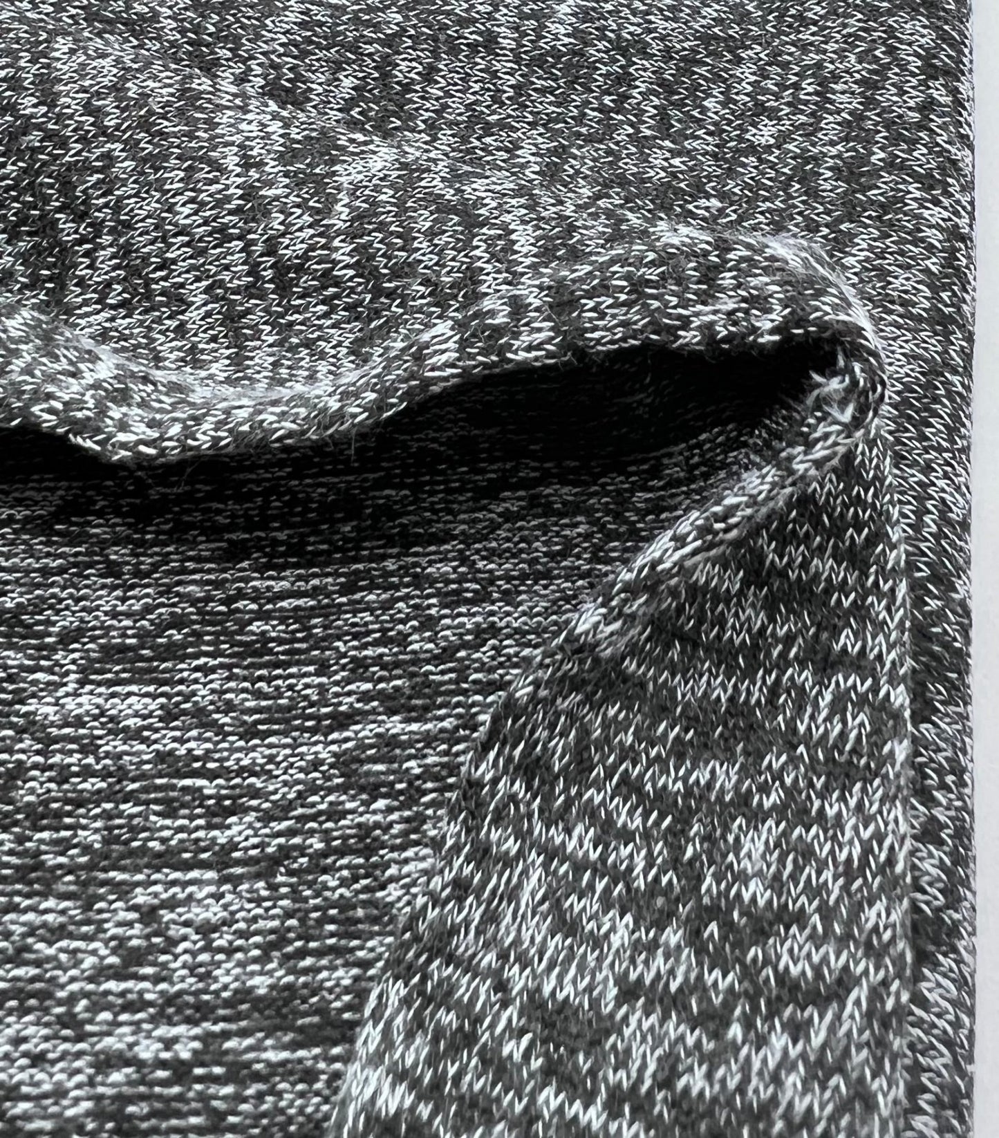 Charcoal Melange Knit Stretch Fabric - T9 Fabrics