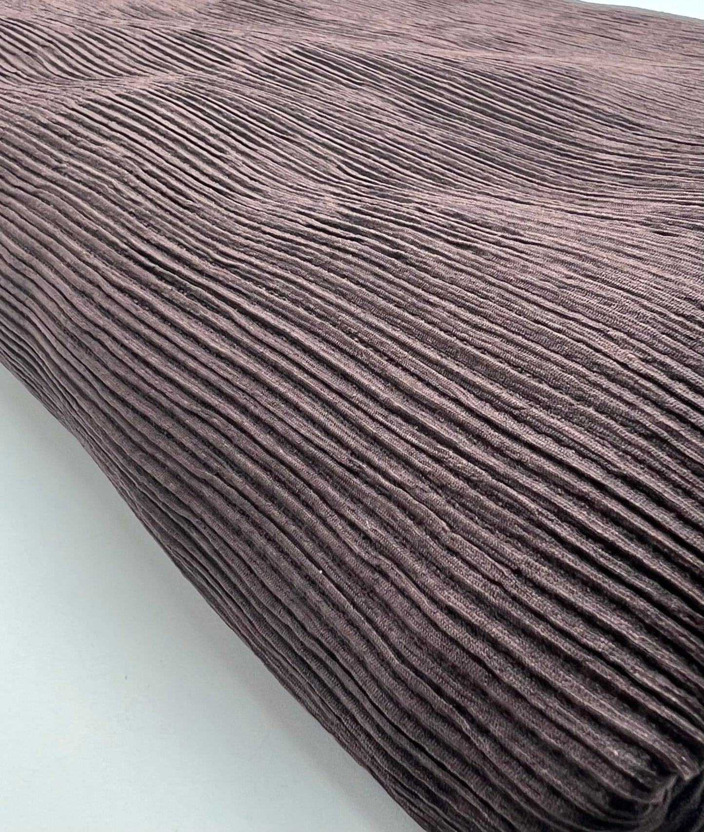 Chocolate Brown Stripe Ripple Textured 4 Way Stretch Fabric - T9 Fabrics
