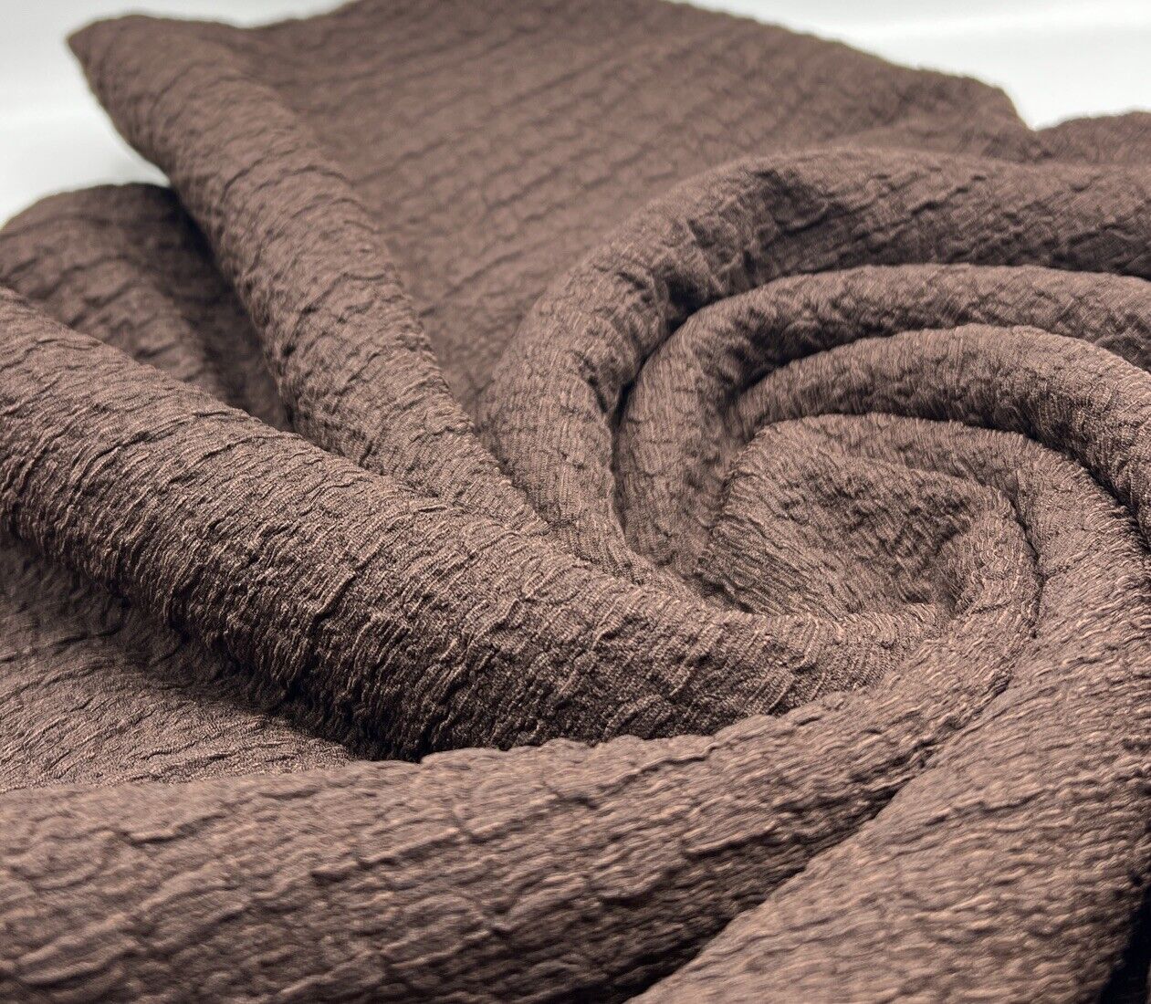 Chocolate Nacho Soft Textured Stretch Fabric - T9 Fabrics