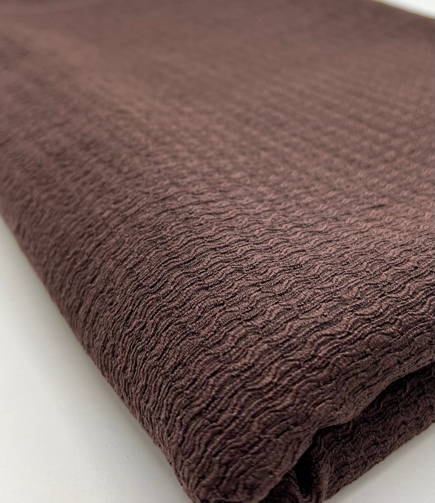 Chocolate Textured Santiago 2 Way Stretch Fabric - T9 Fabrics