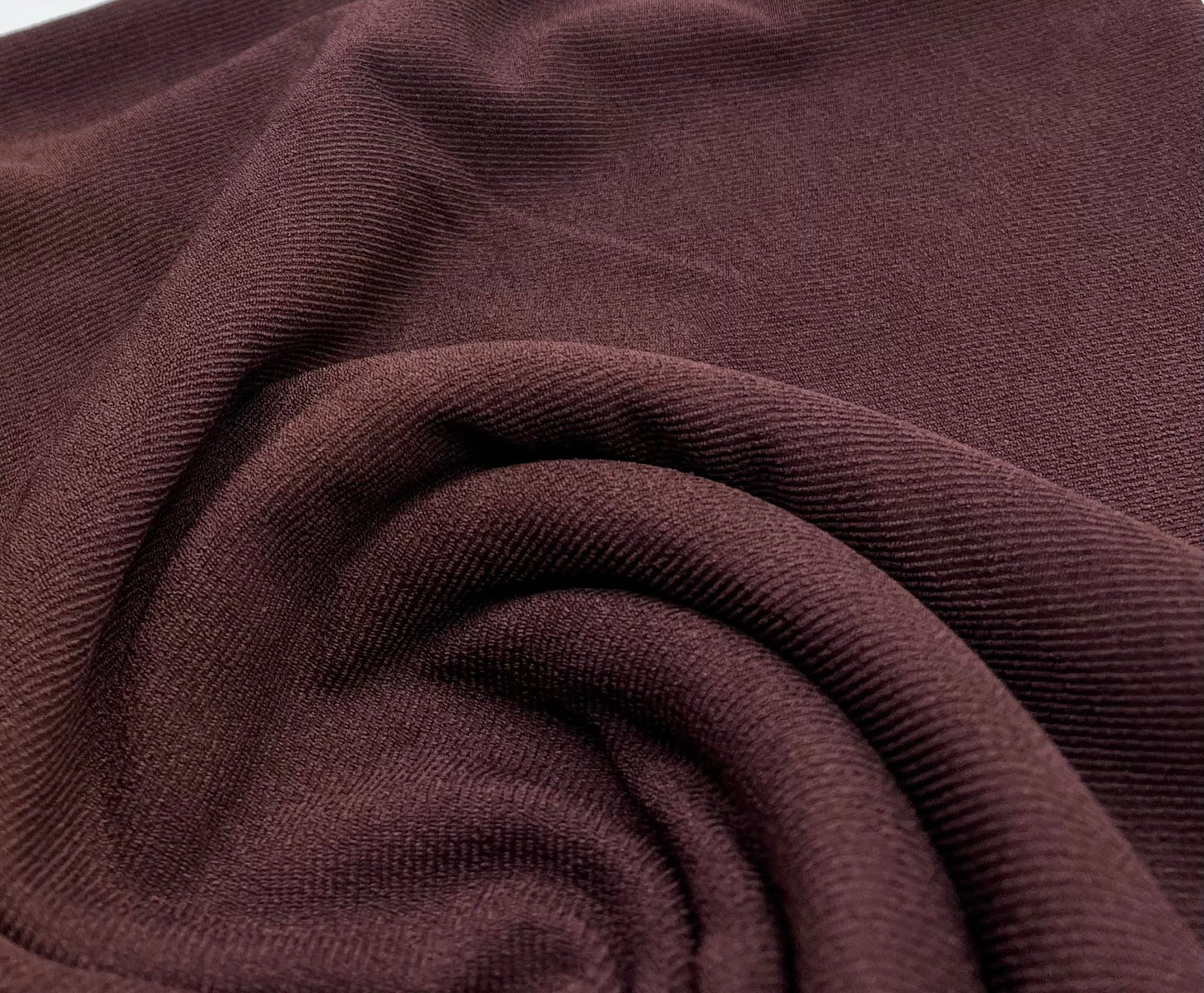 Chocolate Thick Fine Rib Stretch Fabric - T9 Fabrics