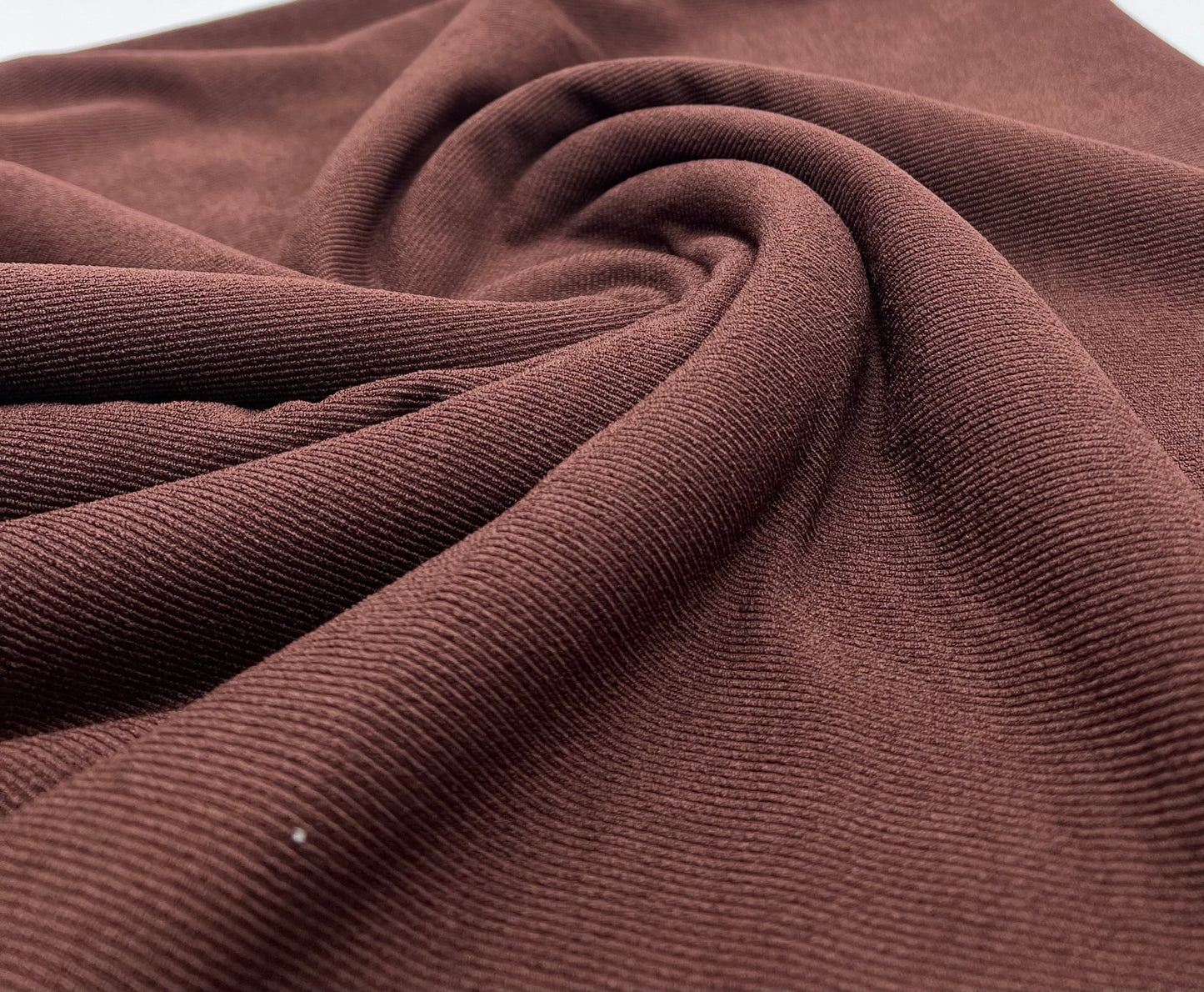 Chocolate Thick Fine Rib Stretch Fabric - T9 Fabrics