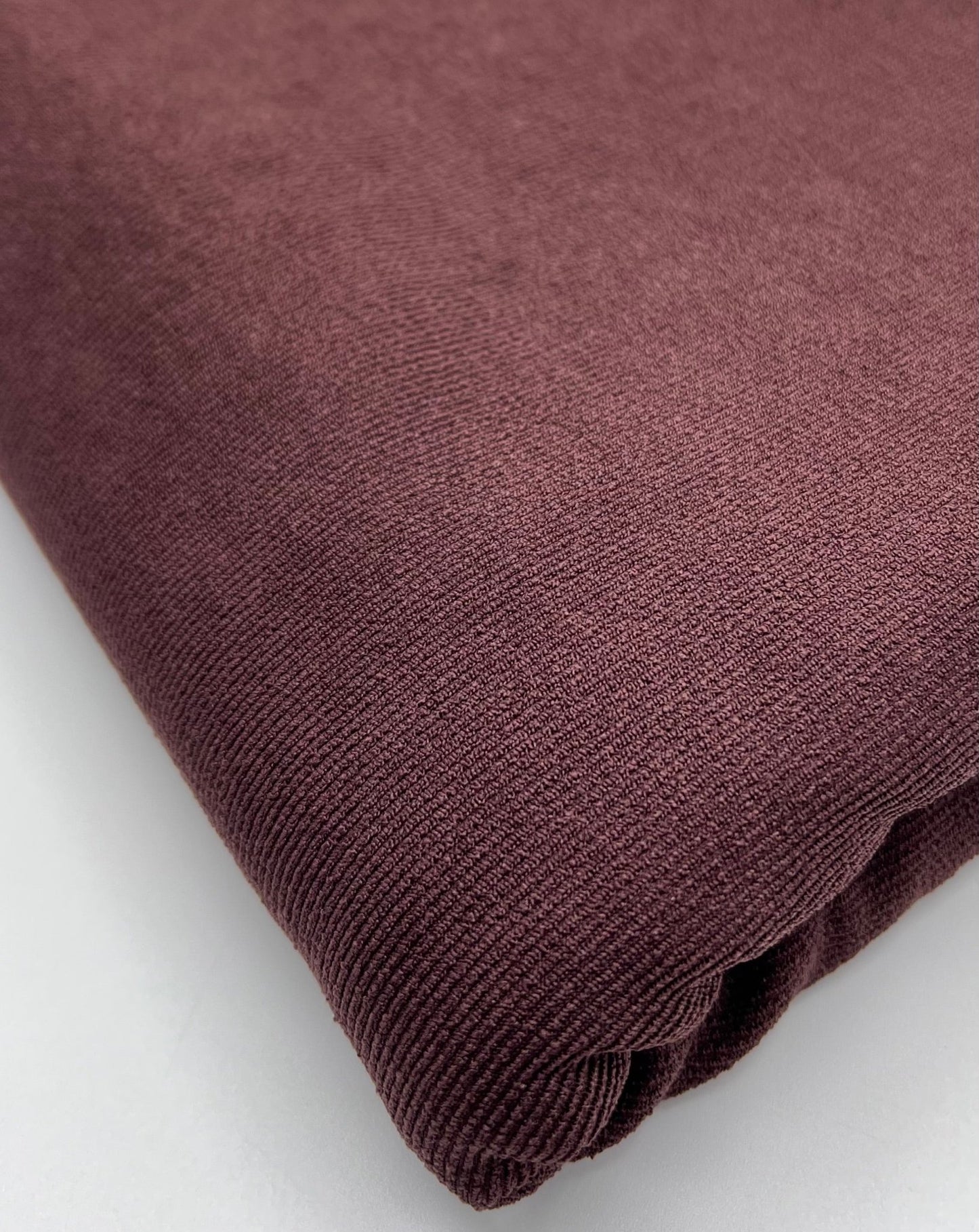 Chocolate Thick Fine Rib Stretch Fabric - T9 Fabrics