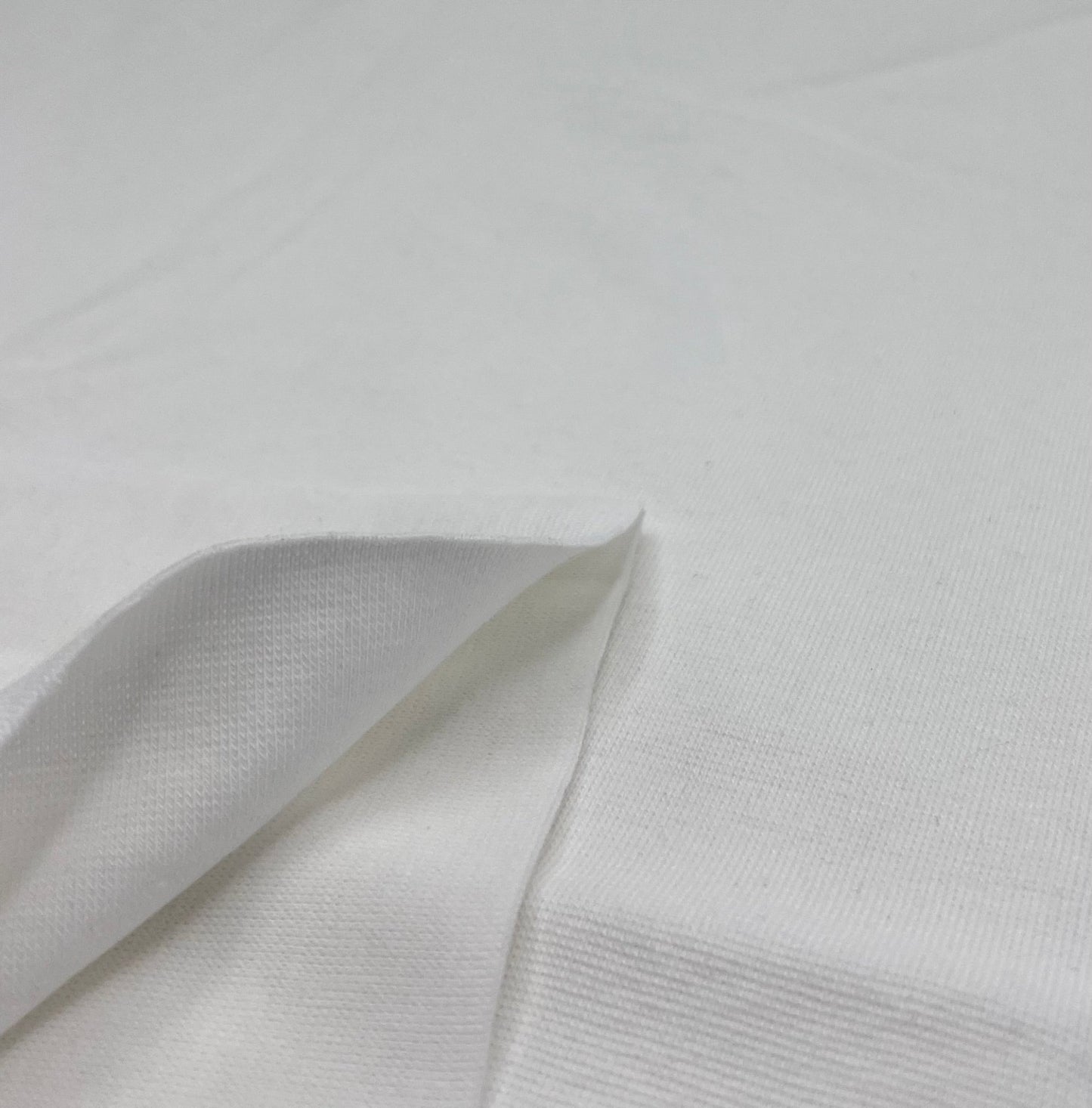 Cream Jersey Cuffing Ribbing Fabric 270 GSM Cotton Knit 70cm Wide - T9 Fabrics