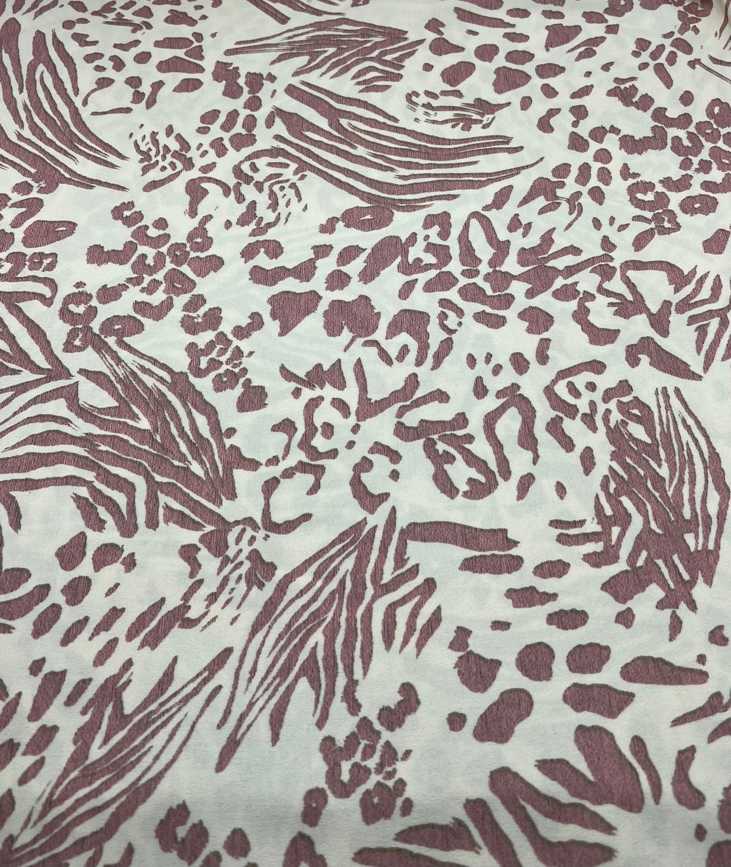 Cream Pink Animal Mix Print ITY Fabric 4 Way Stretch - T9 Fabrics