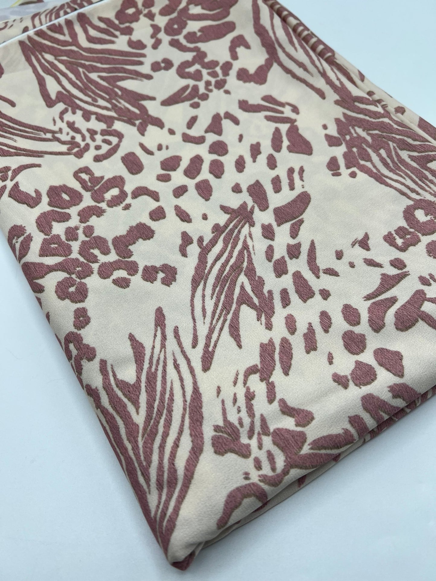 Cream Pink Animal Mix Print ITY Fabric 4 Way Stretch - T9 Fabrics