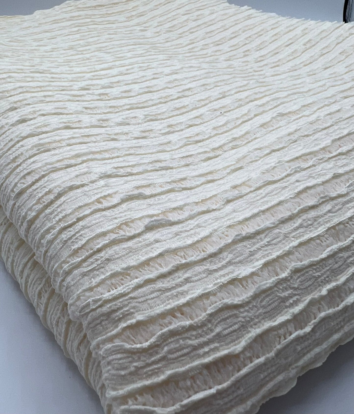 Cream Textured Stretch Dress Craft Fabric - T9 Fabrics