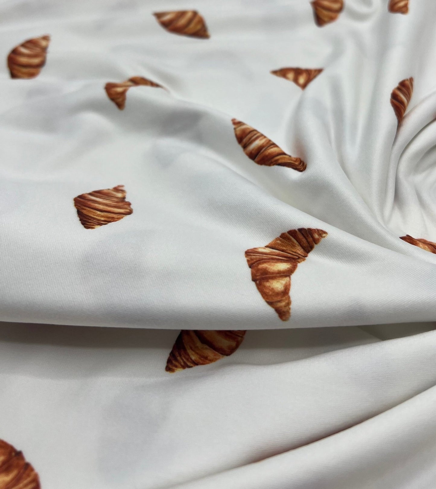 Croissant Super Soft Print Spun Poly Stretch Fabric - T9 Fabrics