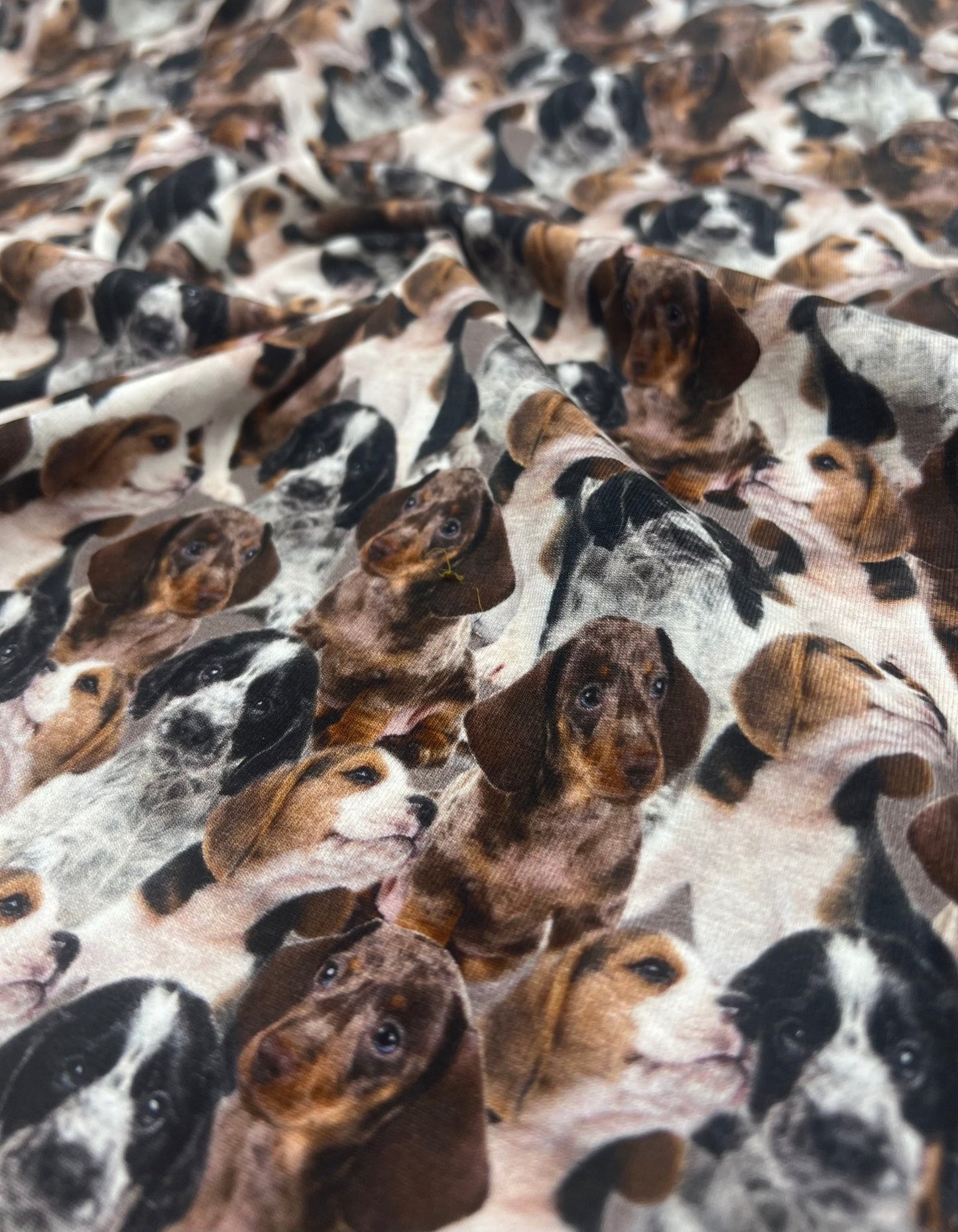 Cute Puppies Cotton Stretch Jersey 200 GSM 95/5 Lycra 4 Way Stretch - T9 Fabrics