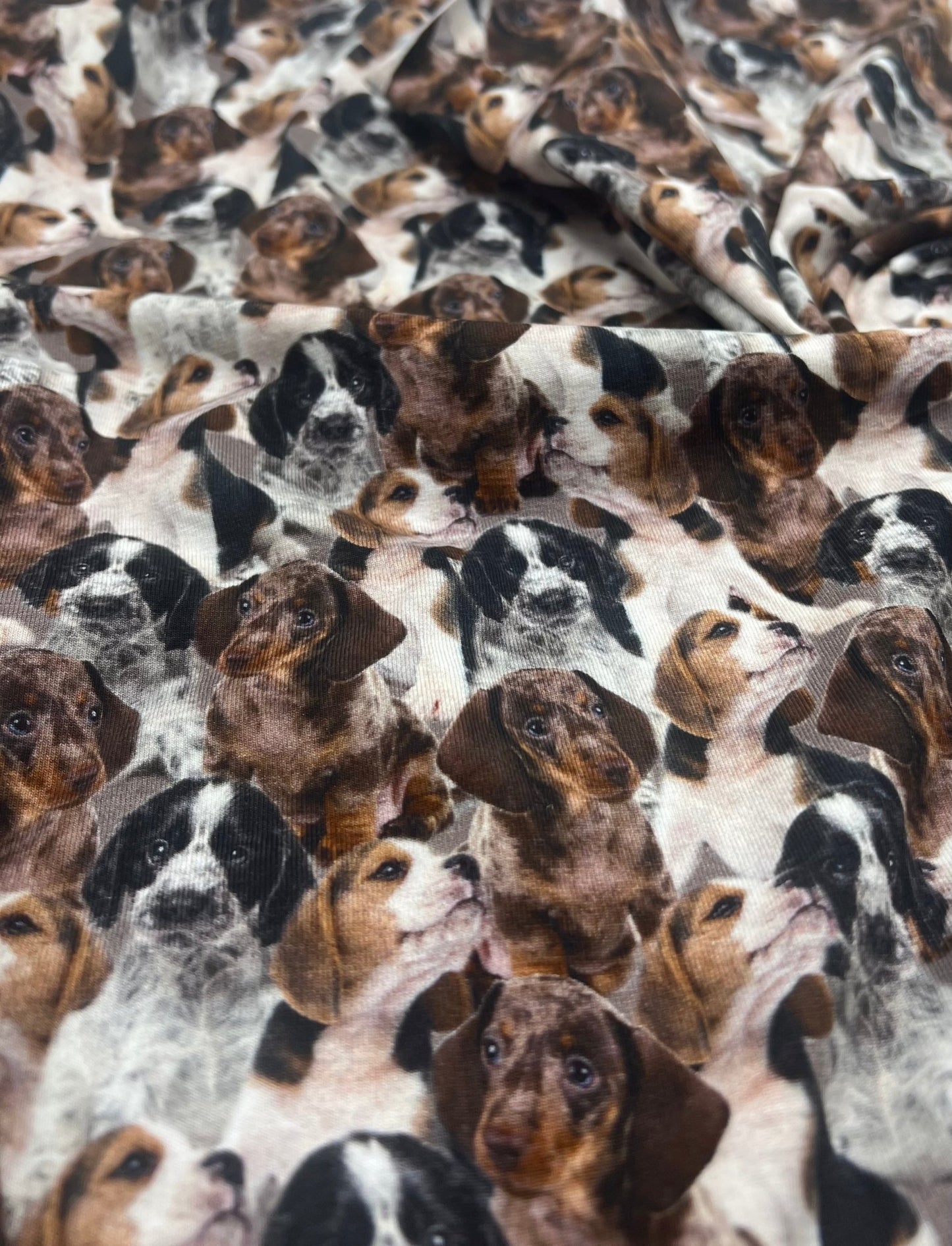 Cute Puppies Cotton Stretch Jersey 200 GSM 95/5 Lycra 4 Way Stretch - T9 Fabrics
