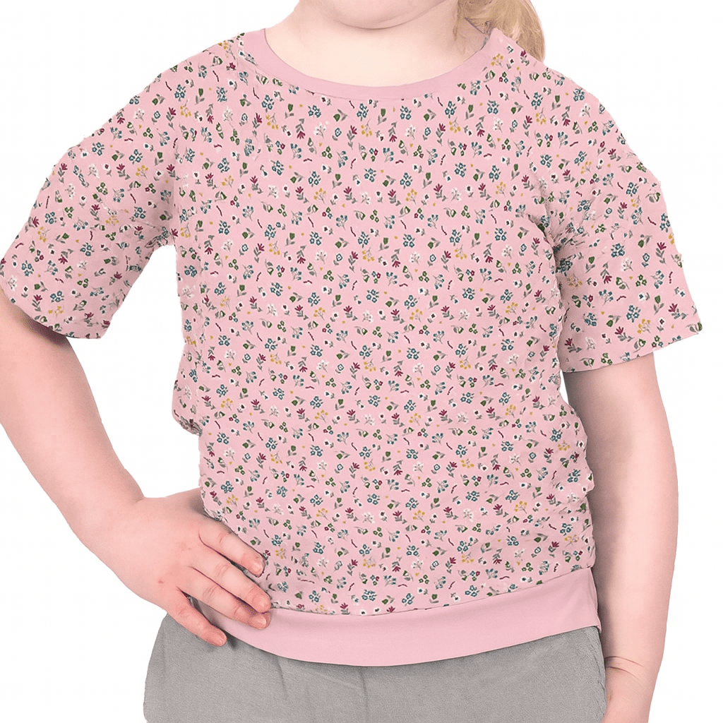 Dainty Flowers Cotton Stretch Jersey 200 GSM 95/5 Lycra 4 Way Stretch - T9 Fabrics