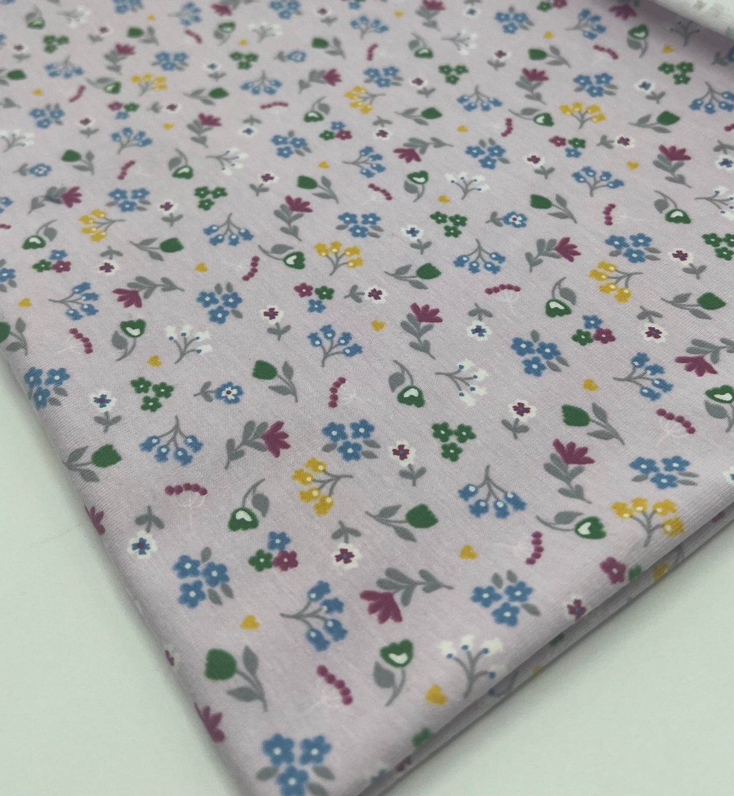 Dainty Flowers Cotton Stretch Jersey 200 GSM 95/5 Lycra 4 Way Stretch - T9 Fabrics
