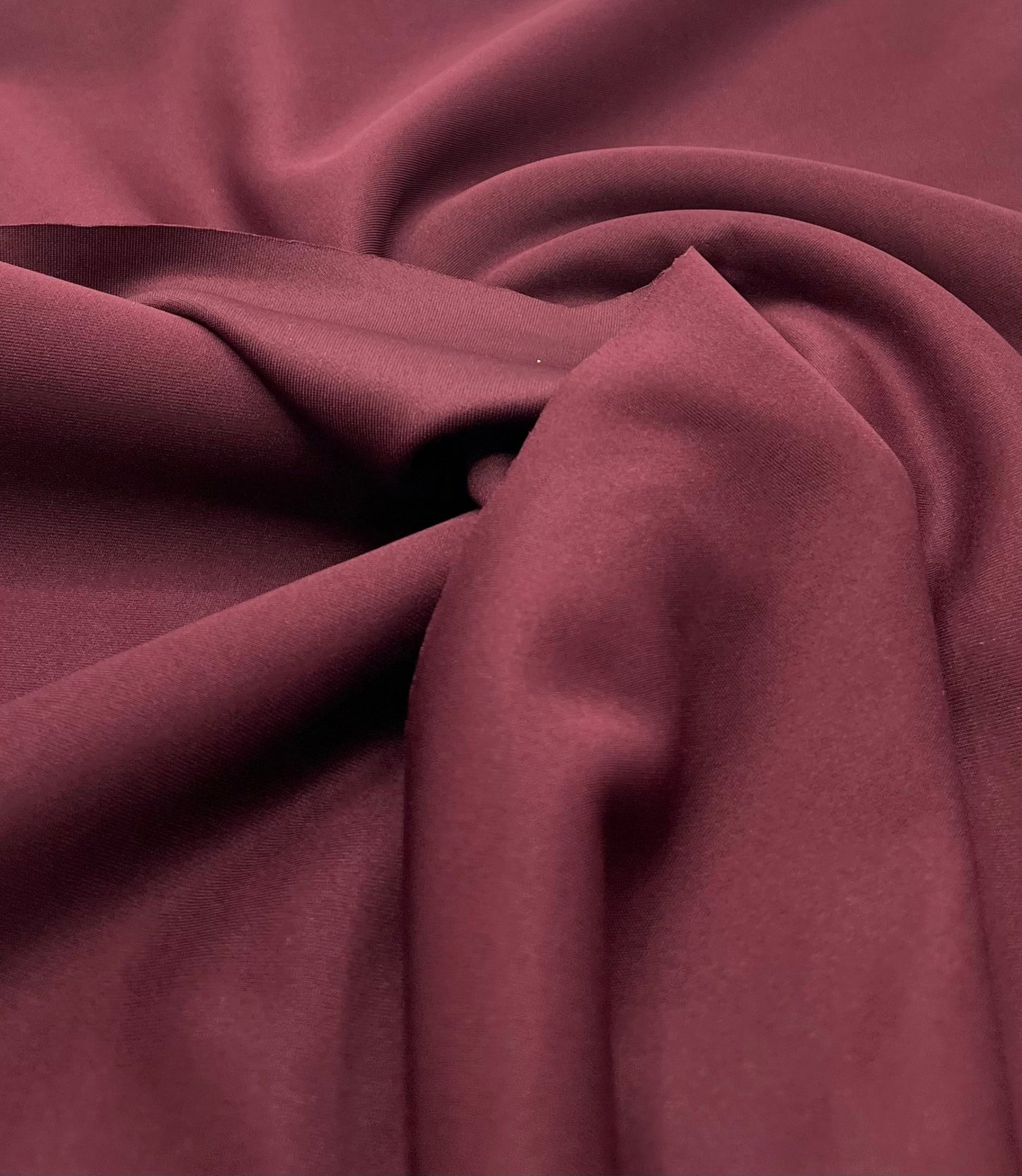 Dark Burgundy Plain Scuba 2 Way Stretch Jersey Fabric - T9 Fabrics