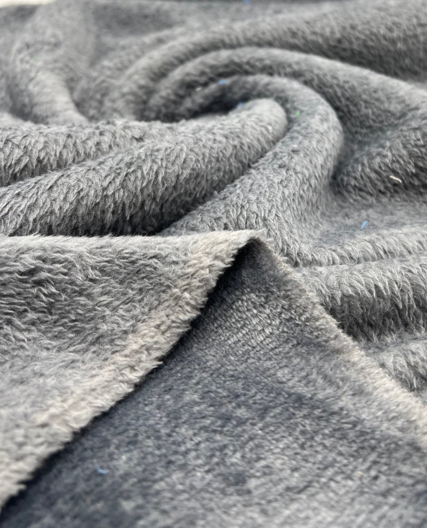 Dark Grey Super Soft Plain Cuddle Fleece Fabric Blanket Loungewear - T9 Fabrics