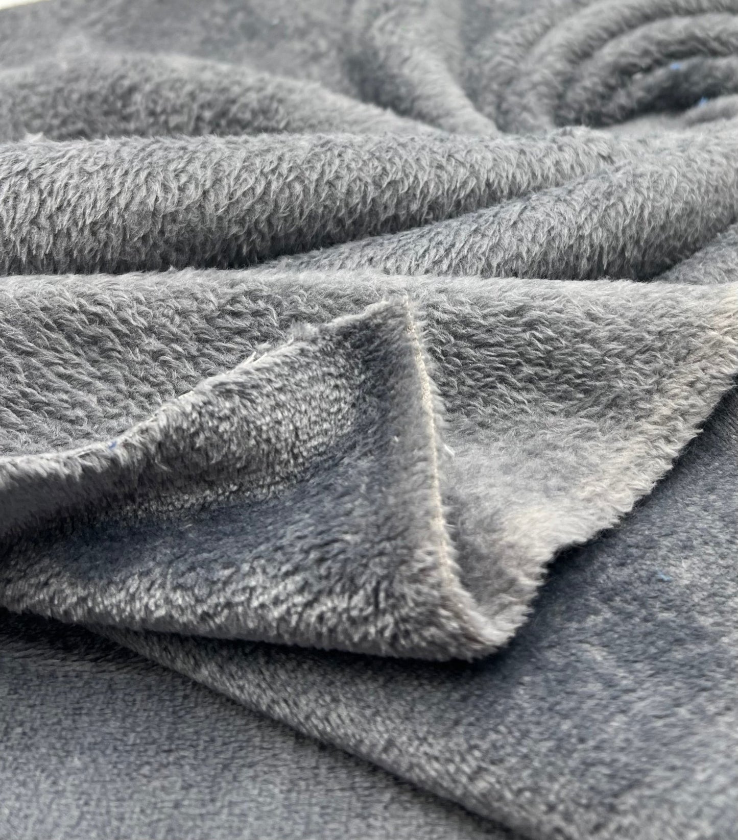 Dark Grey Super Soft Plain Cuddle Fleece Fabric Blanket Loungewear - T9 Fabrics