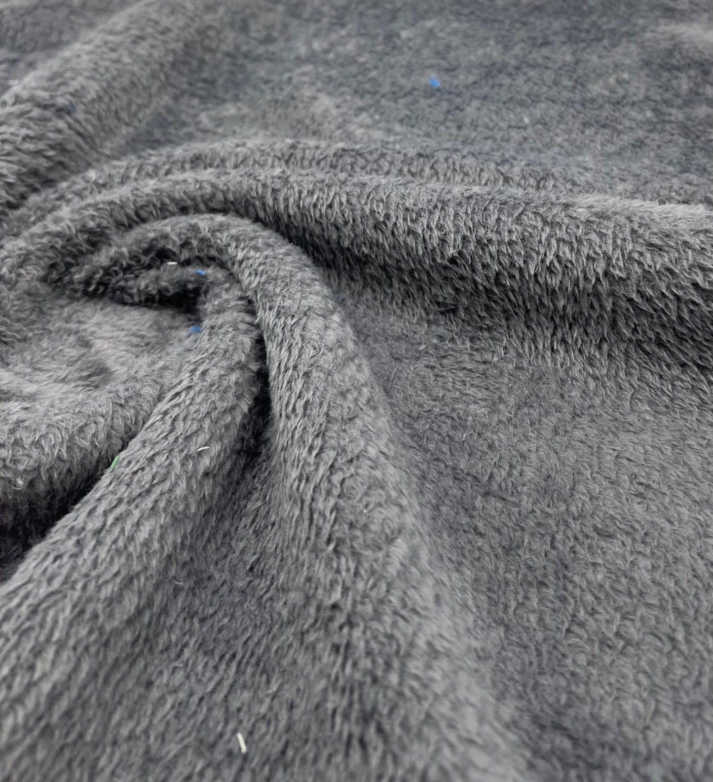 Dark Grey Super Soft Plain Cuddle Fleece Fabric Blanket Loungewear - T9 Fabrics