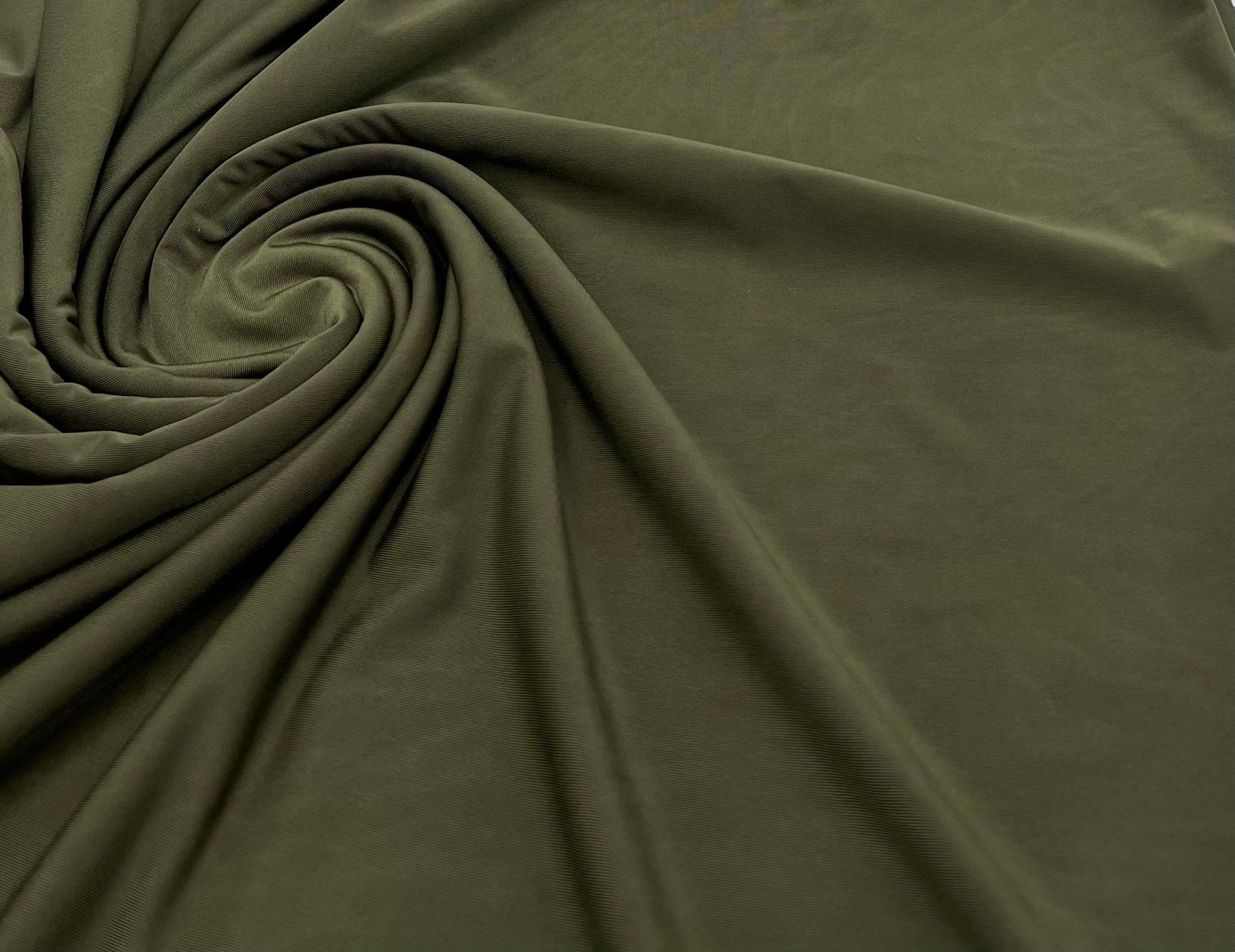 Dark Khaki Plain Soft Touch Stretch Fabric - T9 Fabrics