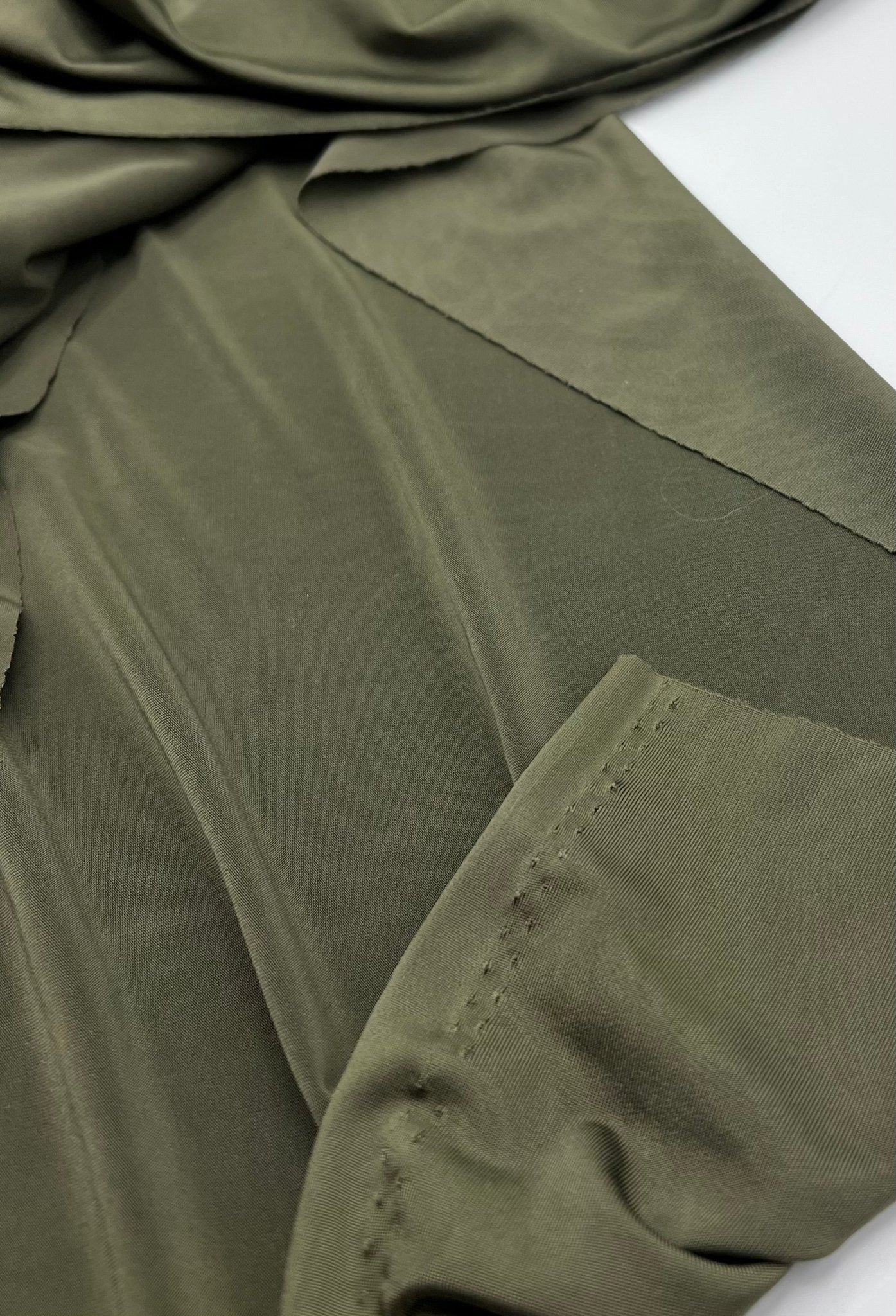 Dark Khaki Plain Soft Touch Stretch Fabric - T9 Fabrics