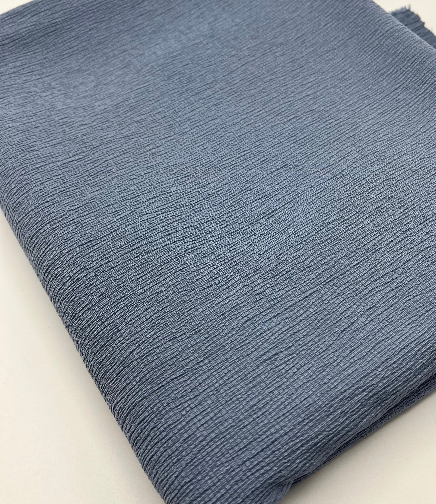 Denim Blue Textured Tree Bark Stretch Dress Craft Fabric - T9 Fabrics