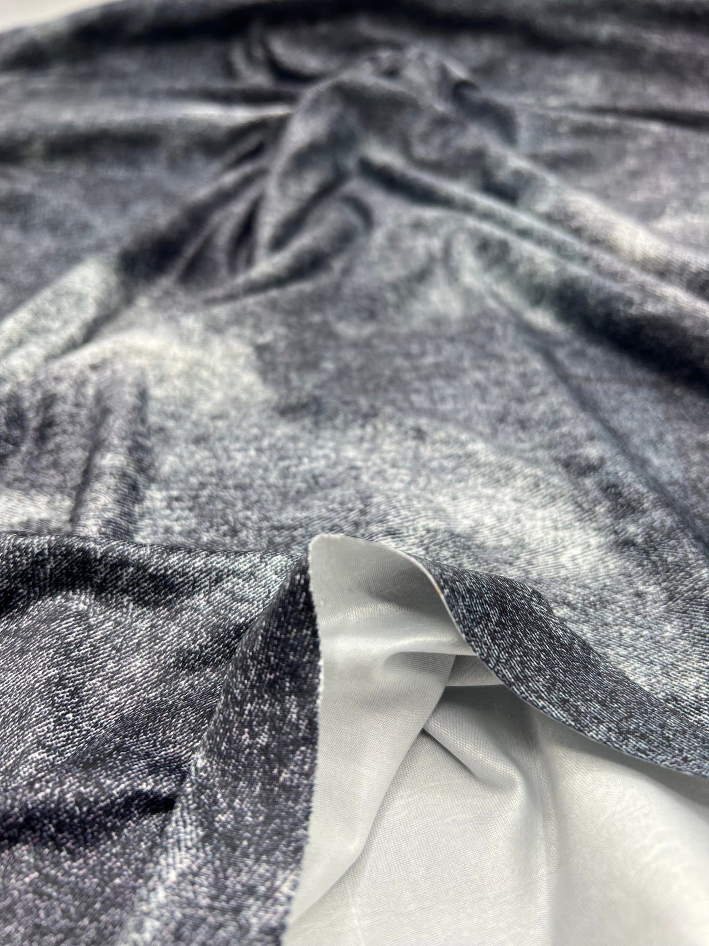 Denim Mix Print Soft Touch 4 Way Stretch Fabric - T9 Fabrics