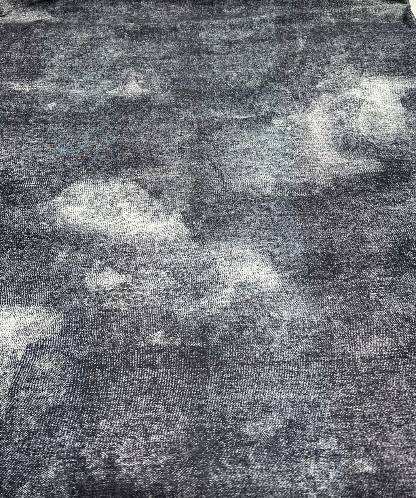 Denim Mix Print Soft Touch 4 Way Stretch Fabric - T9 Fabrics