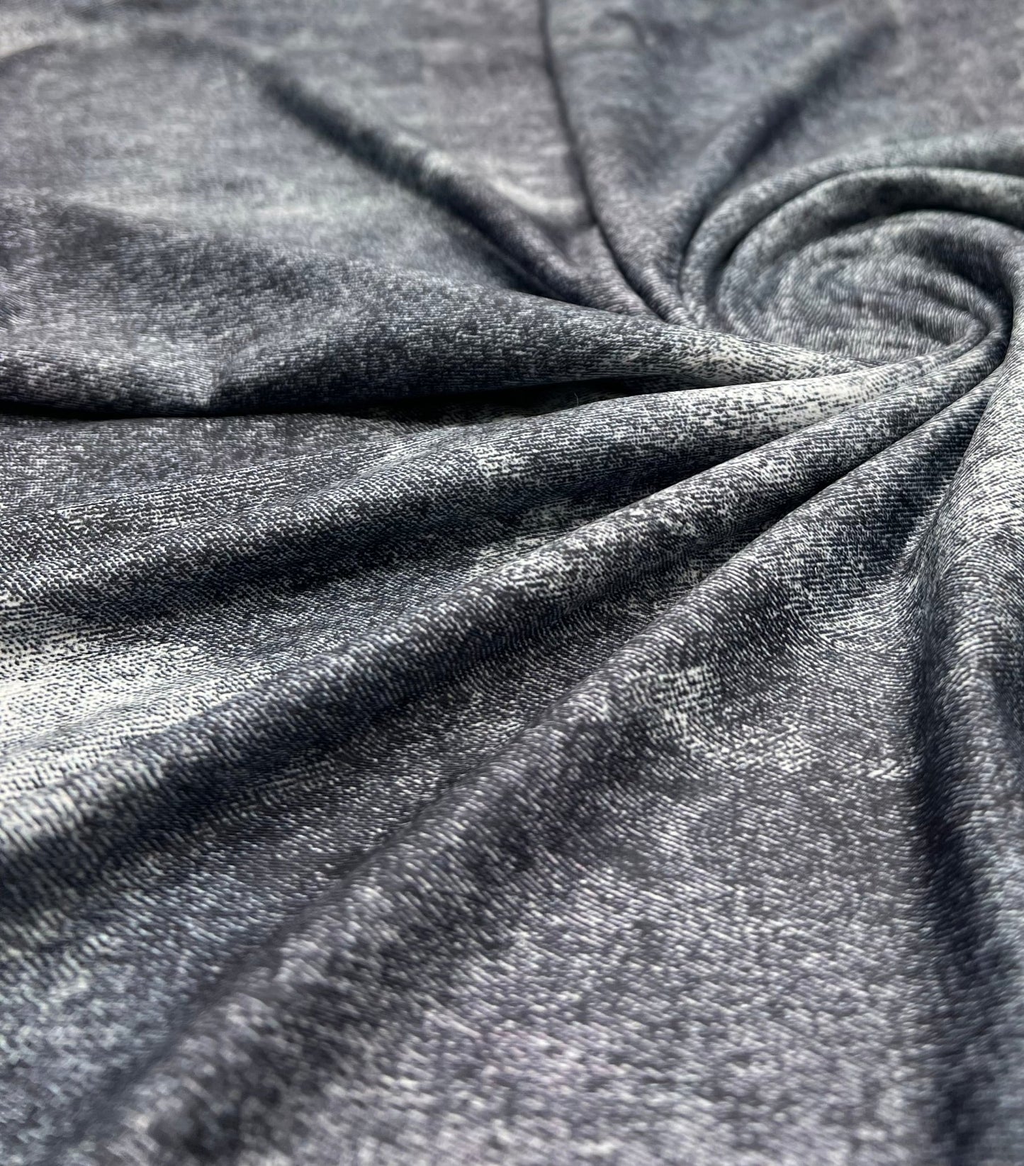 Denim Mix Print Soft Touch 4 Way Stretch Fabric - T9 Fabrics