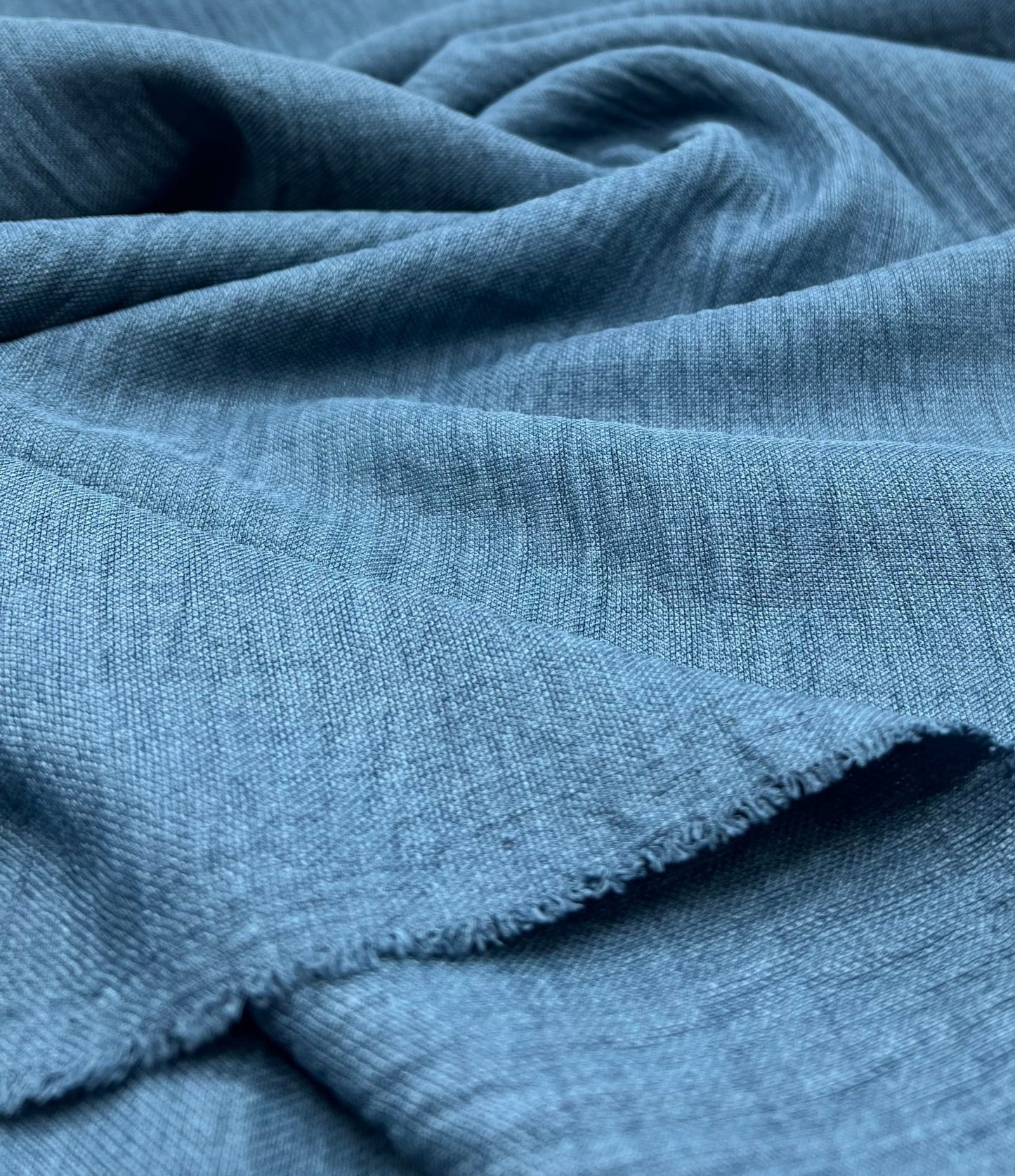 Denim Polyester Linen Non Stretch Fabric - T9 Fabrics