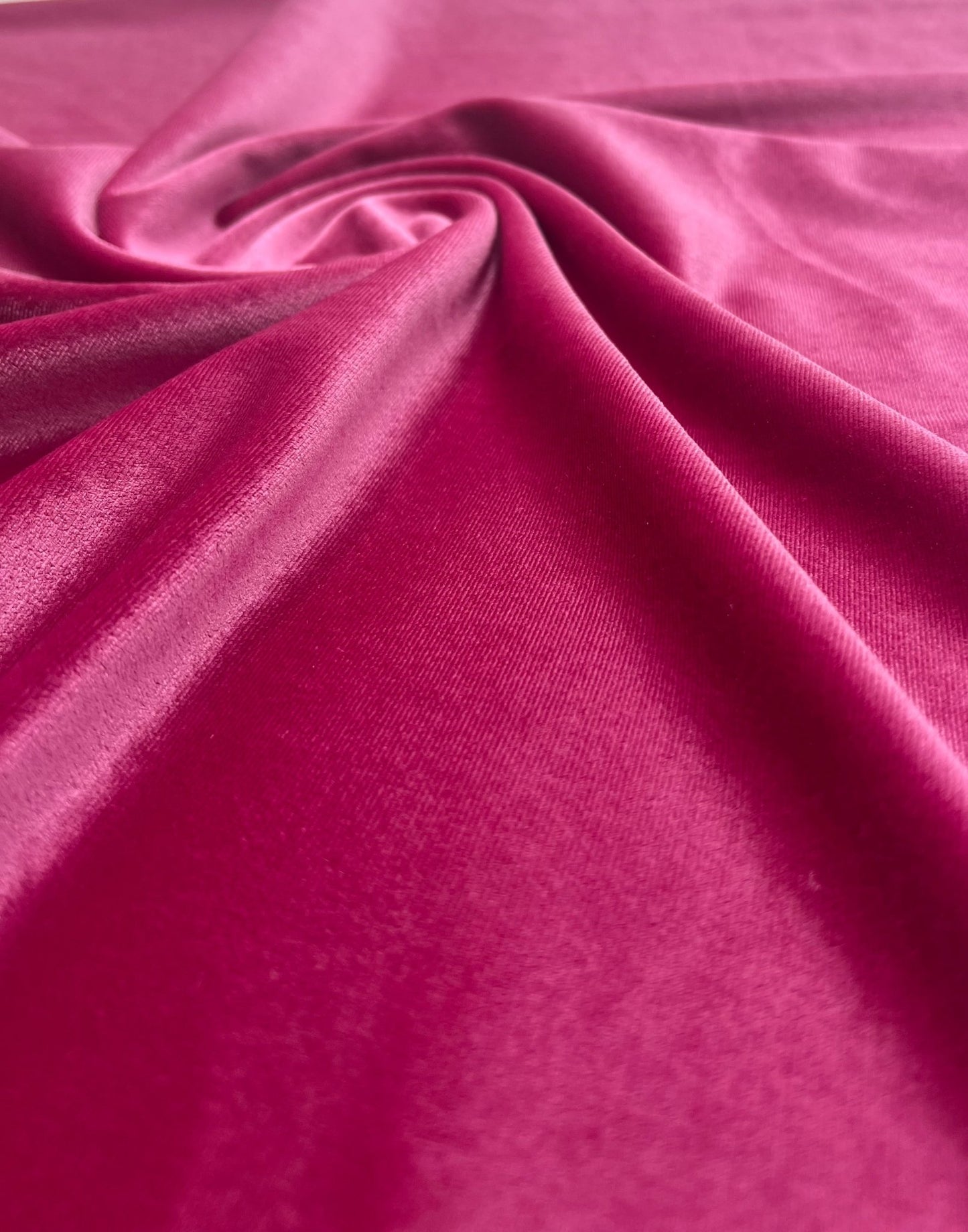 Flo Pink Plain Velour Spandex Stretch Fabric - T9 Fabrics